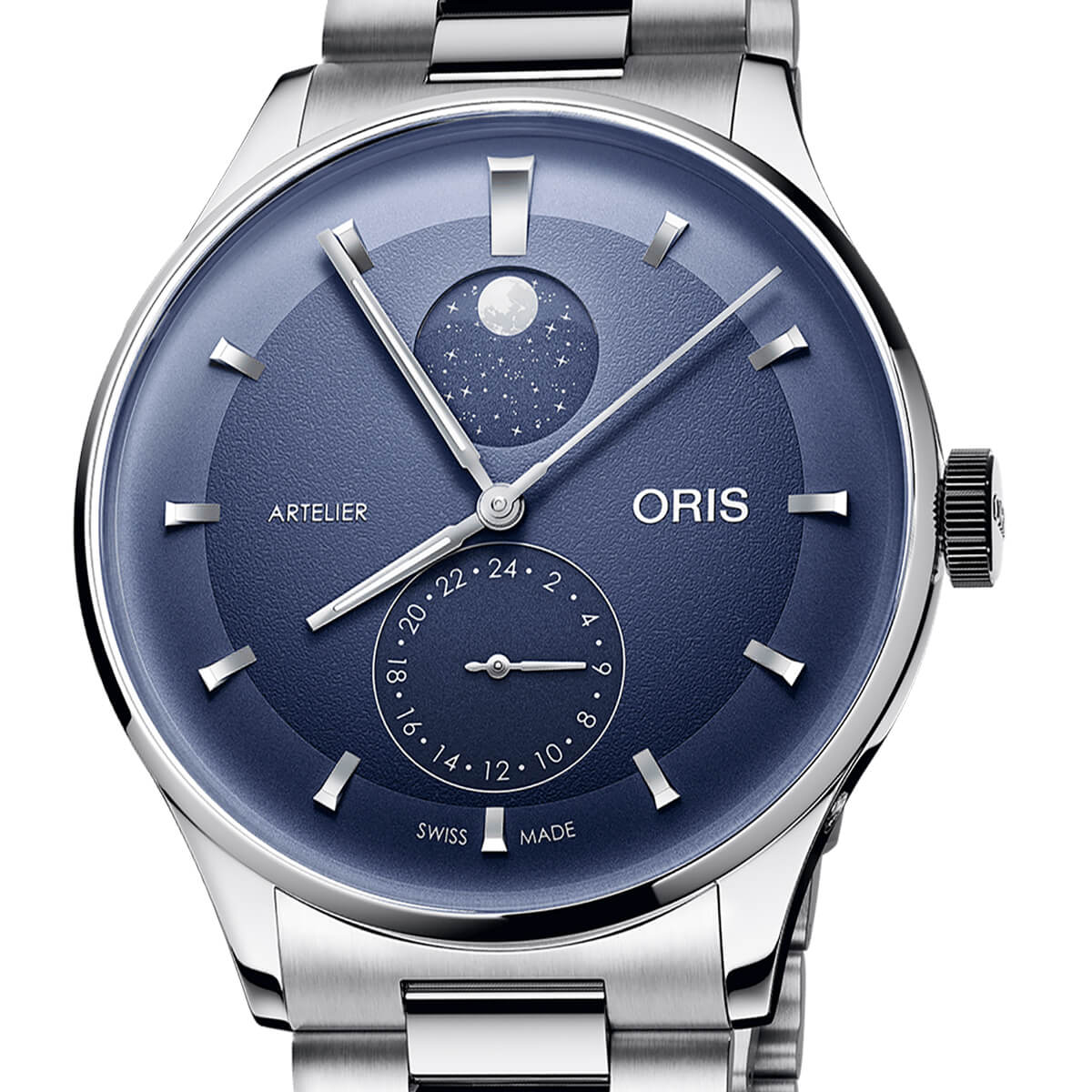 Montre Oris Artelier Complication cadran Bleu bracelet Acier 01 782 7811 4055-07 8 20 20