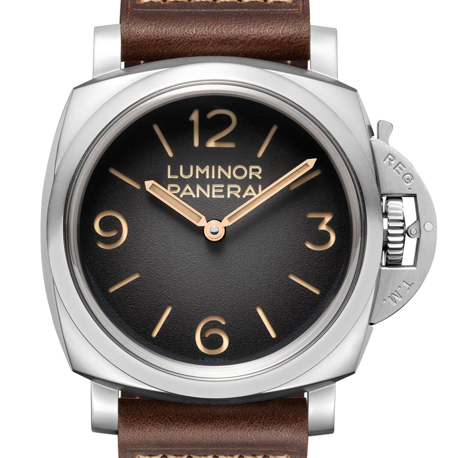 Montre Panerai Luminor Tre Giorni 47mm cadran Gris bracelet Cuir PAM01628