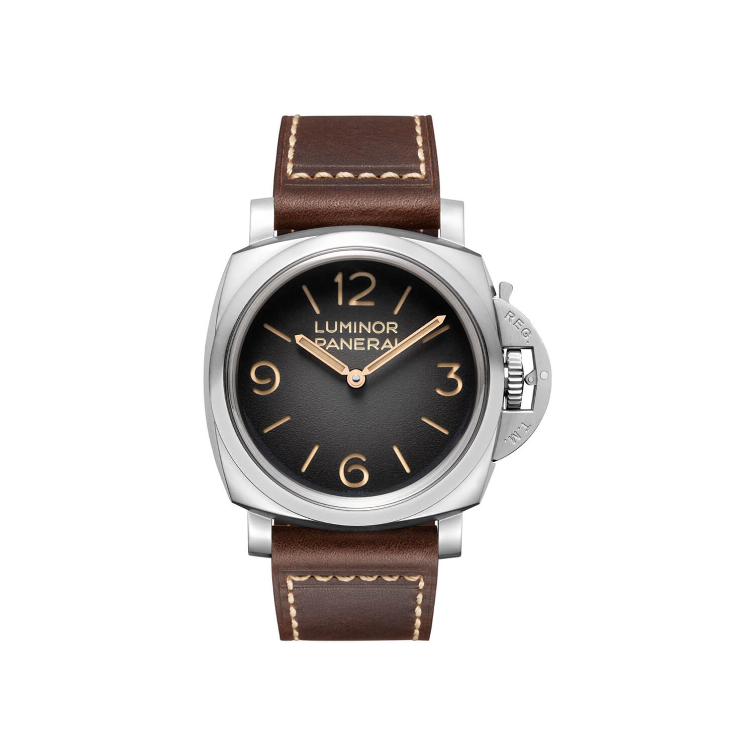 Montre Panerai Luminor Tre Giorni 47mm cadran Gris bracelet Cuir PAM01628