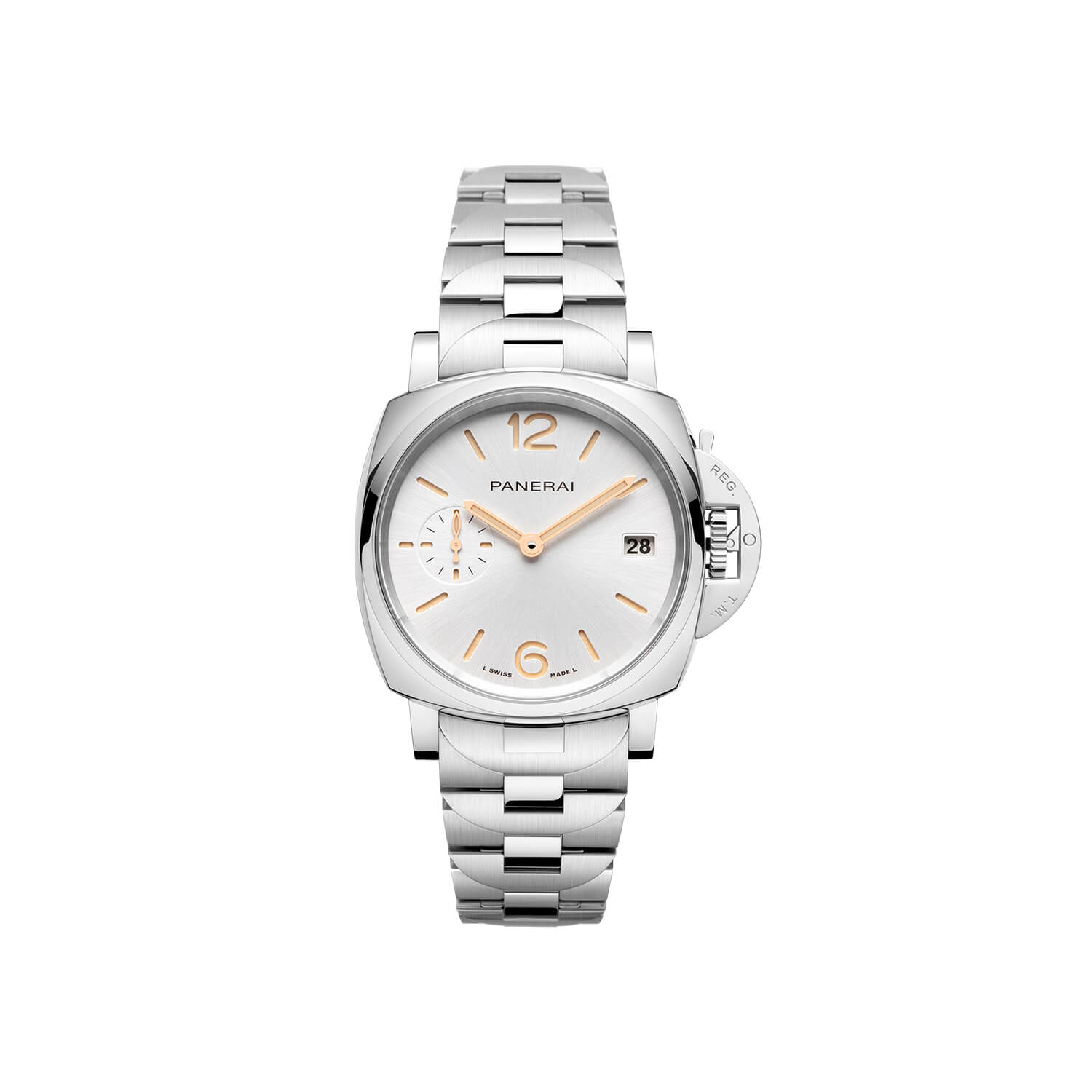Montre Panerai Luminor Due 38mm cadran Blanc bracelet Acier/Cuir PAM01508