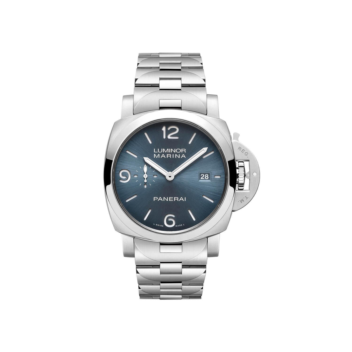 Montre Panerai Luminor Marina 44mm cadran Bleu bracelet Acier PAM03323