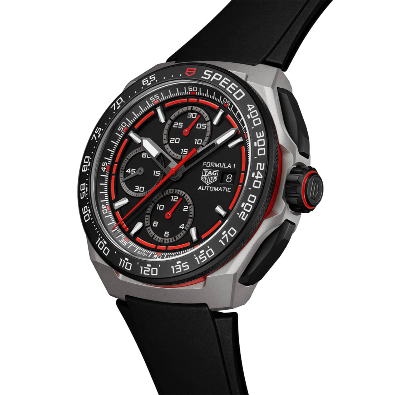 Montre TAG Heuer Formula 1 Automatic Chronograph 44mm cadran Noir bracelet Caoutchouc CBZ2082.FT8096