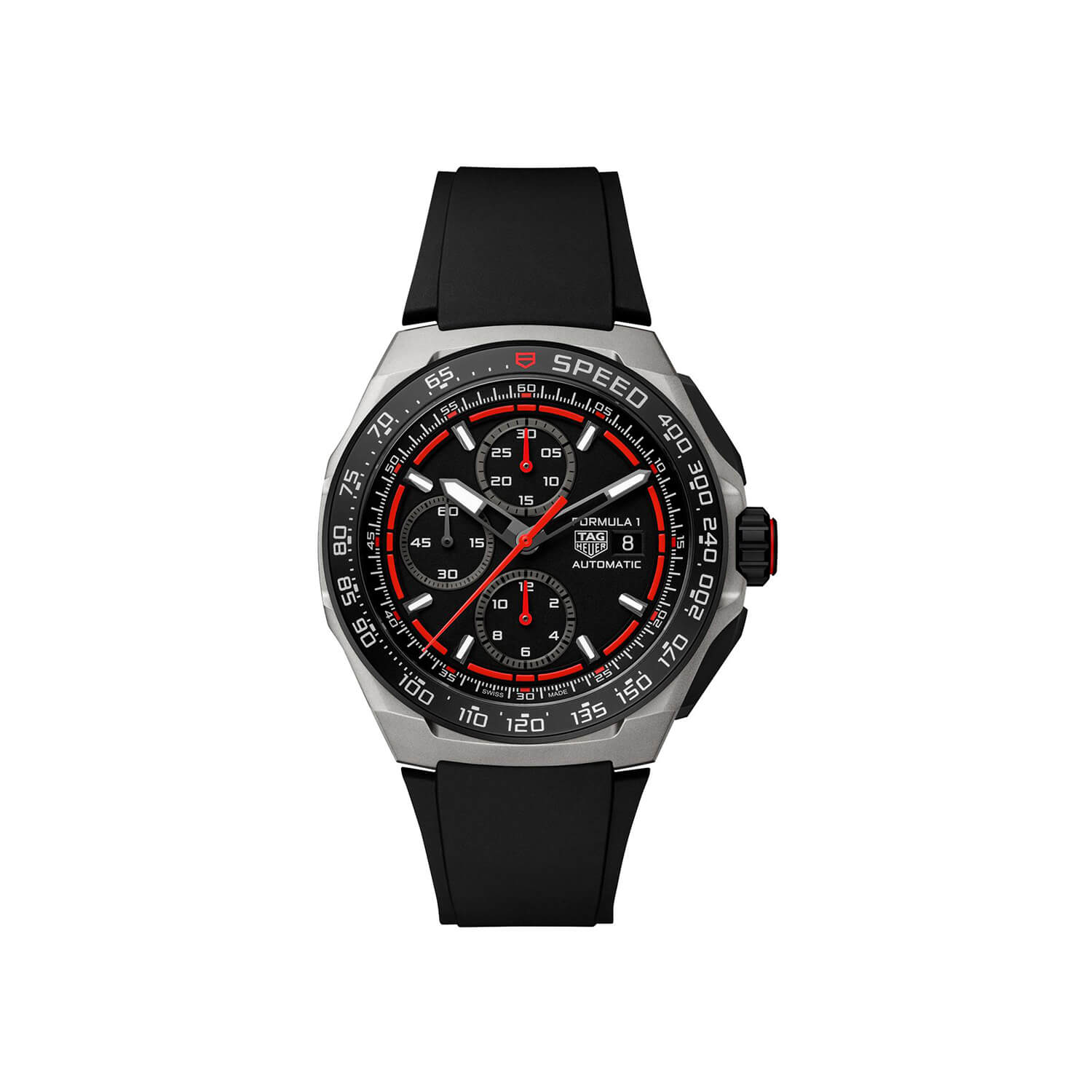 Montre TAG Heuer Formula 1 Automatic Chronograph 44mm cadran Noir bracelet Caoutchouc CBZ2082.FT8096