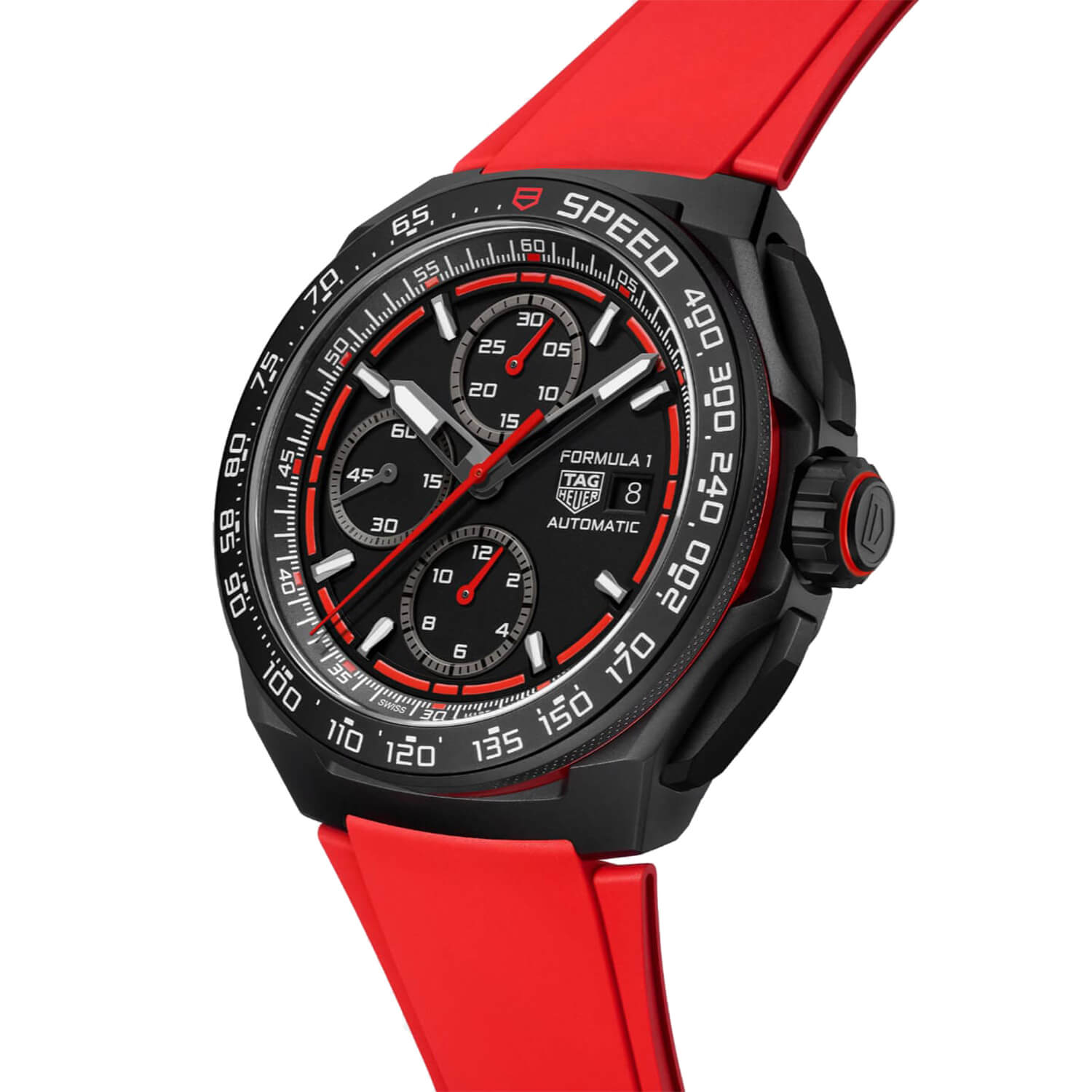 Montre TAG Heuer Formula 1 Automatic Chronograph 44mm cadran Noir bracelet Caoutchouc CBZ2085.FT8093