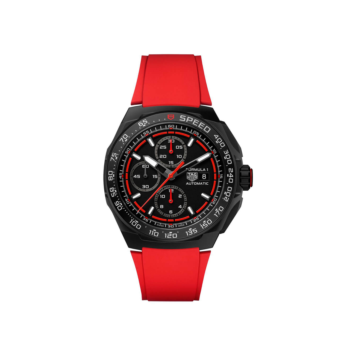 Montre TAG Heuer Formula 1 Automatic Chronograph 44mm cadran Noir bracelet Caoutchouc CBZ2085.FT8093