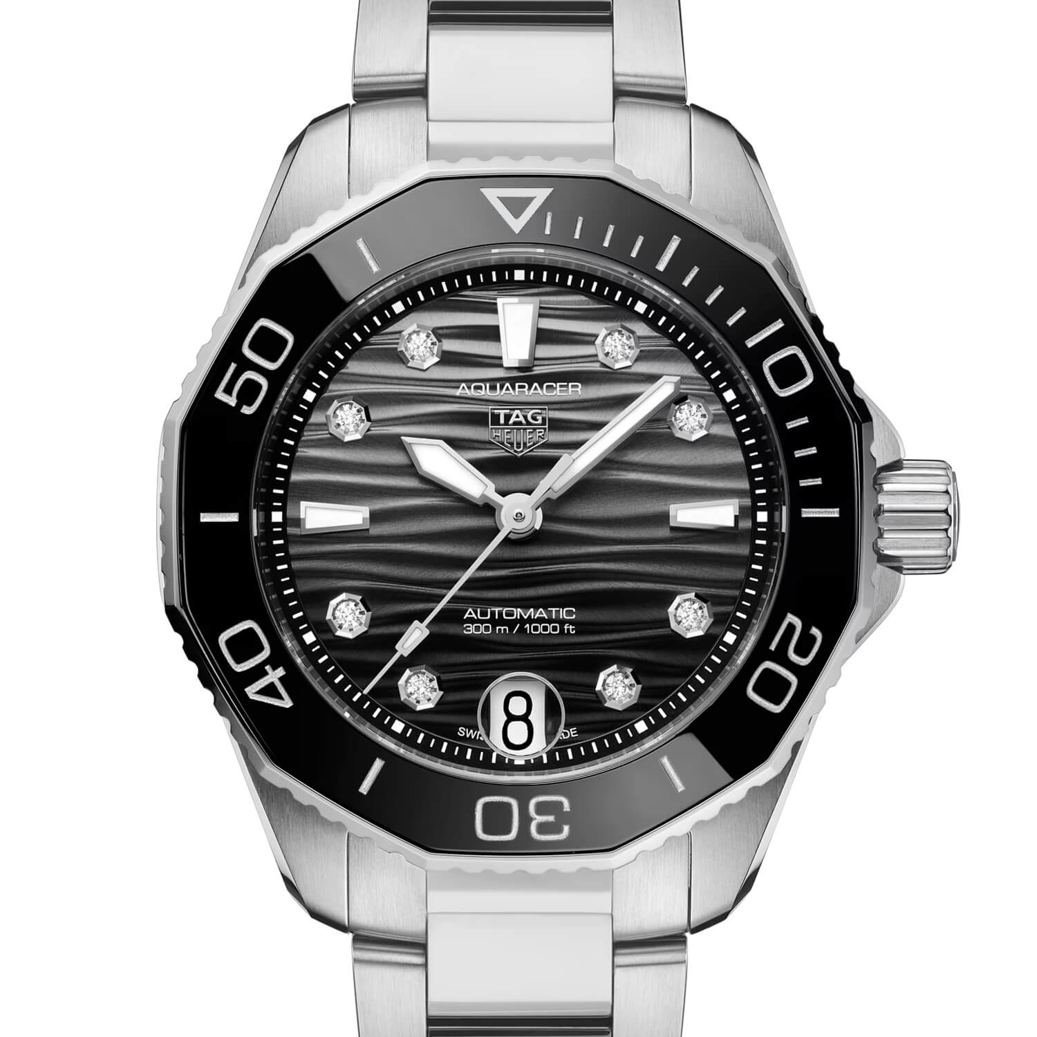 Montre TAG Heuer Aquaracer Professional 300 Date Automatic 36mm cadran Noir bracelet Acier WBP231R.BA0618