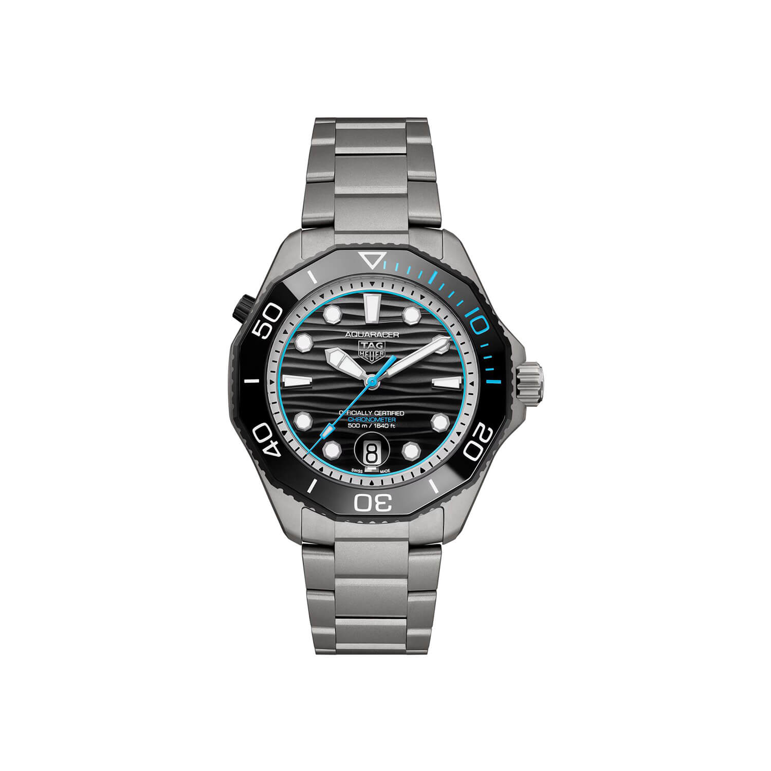 Montre TAG Heuer Aquaracer Professional 500 Date Automatic Chronometer 42mm Édition Limitée cadran Noir bracelet Titane WBP5182.BF0010