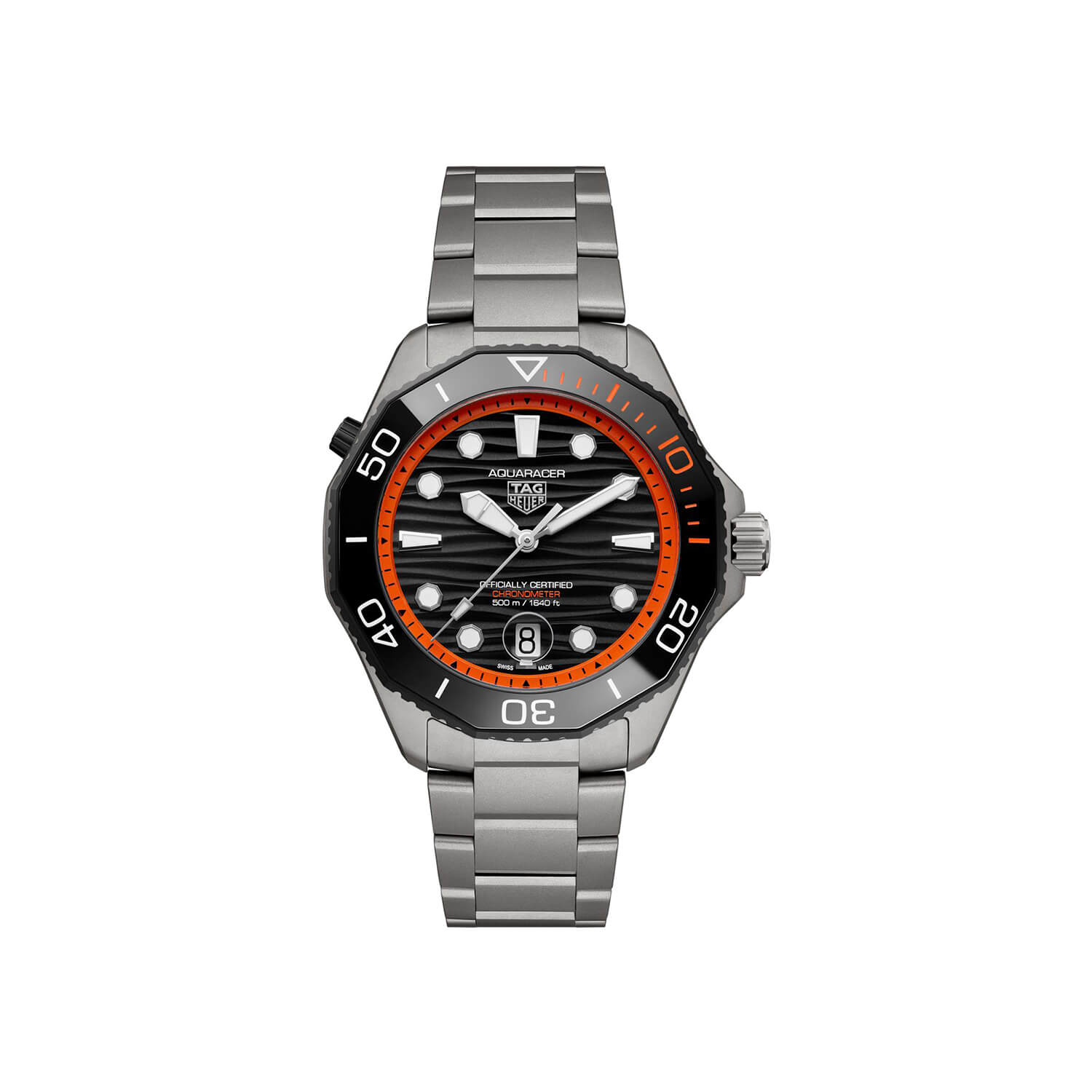 Montre TAG Heuer Aquaracer Professional 500 Date Automatic Chronometer 42mm Édition Limitée cadran Noir bracelet Titane WBP5183.BF0010