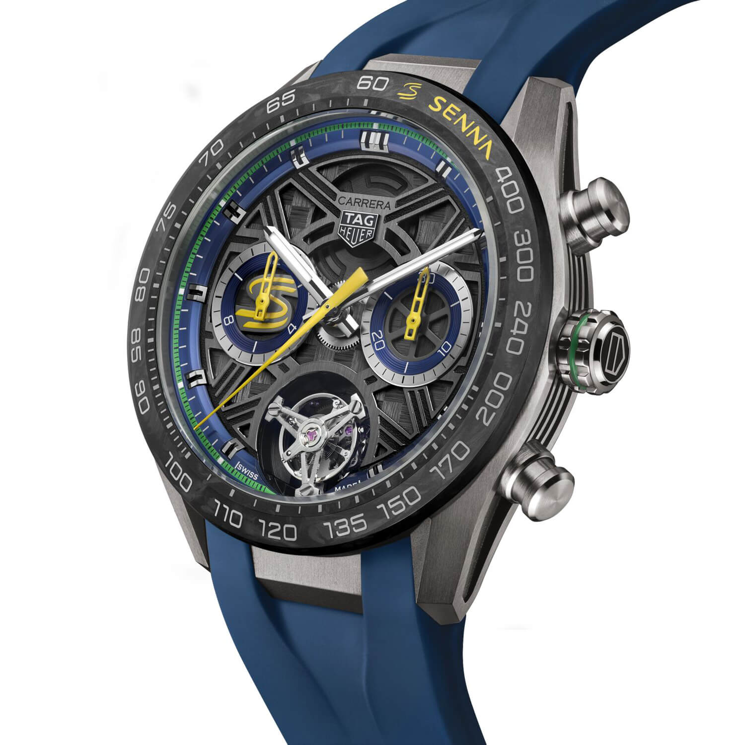 Montre TAG Heuer Carrera Chronograph Tourbillon x Senna Édition Limitéee