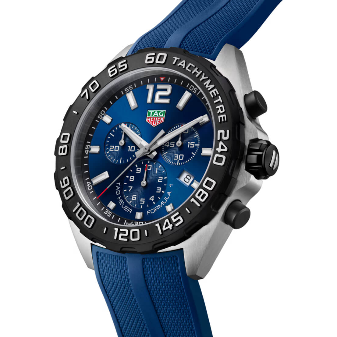 Montre TAG Heuer Formula 1 Chronograph Quartz 43mm cadran Bleu bracelet Caoutchouc CAZ101AV.FT8077