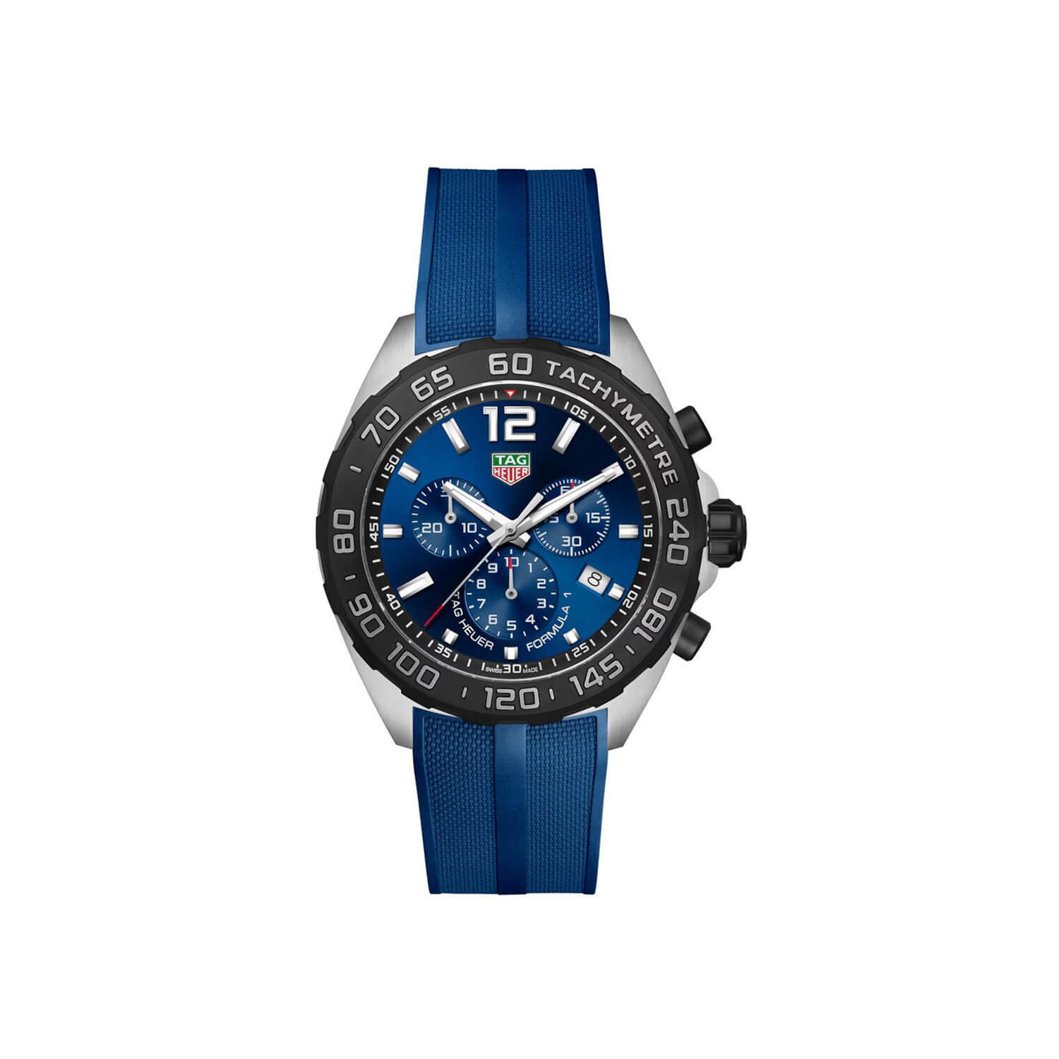 Montre TAG Heuer Formula 1 Chronograph Quartz 43mm cadran Bleu bracelet Caoutchouc CAZ101AV.FT8077