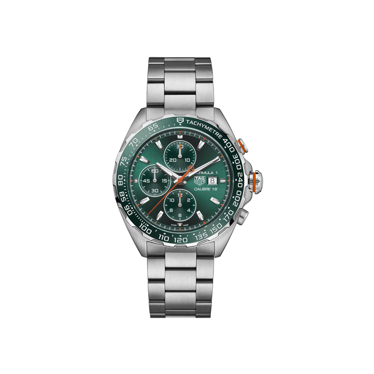 Montre TAG Heuer Formula 1 Calibre 16 Automatic Chronograph 44mm cadran Vert bracelet Acier CAZ201H.BA0876