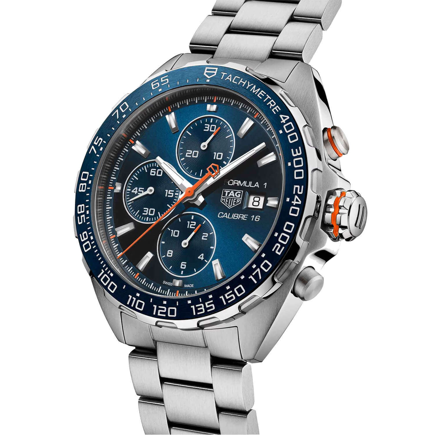 Montre TAG Heuer Formula 1 Calibre 16 Automatic Chronograph 44mm cadran Bleu bracelet Acier CAZ201G.BA0876