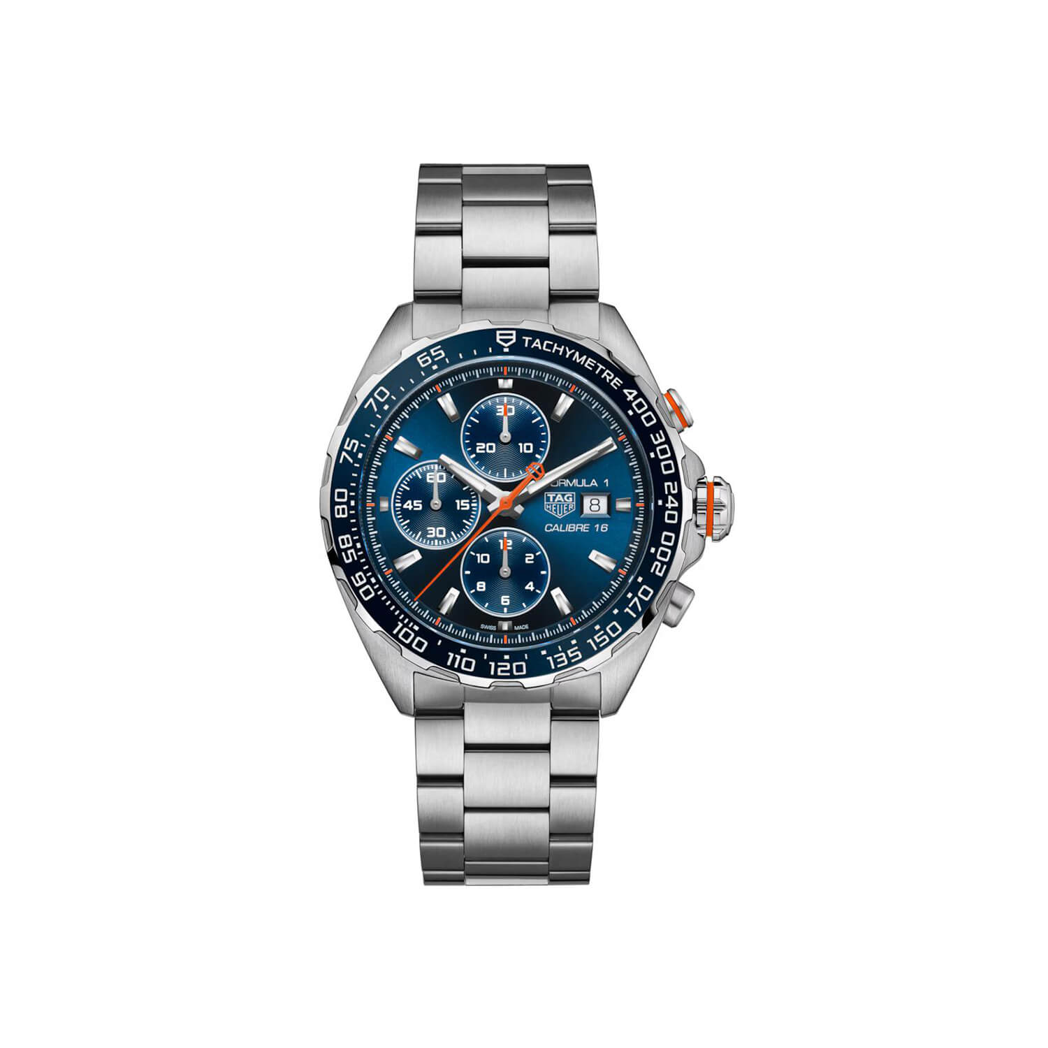 Montre TAG Heuer Formula 1 Calibre 16 Automatic Chronograph 44mm cadran Bleu bracelet Acier CAZ201G.BA0876