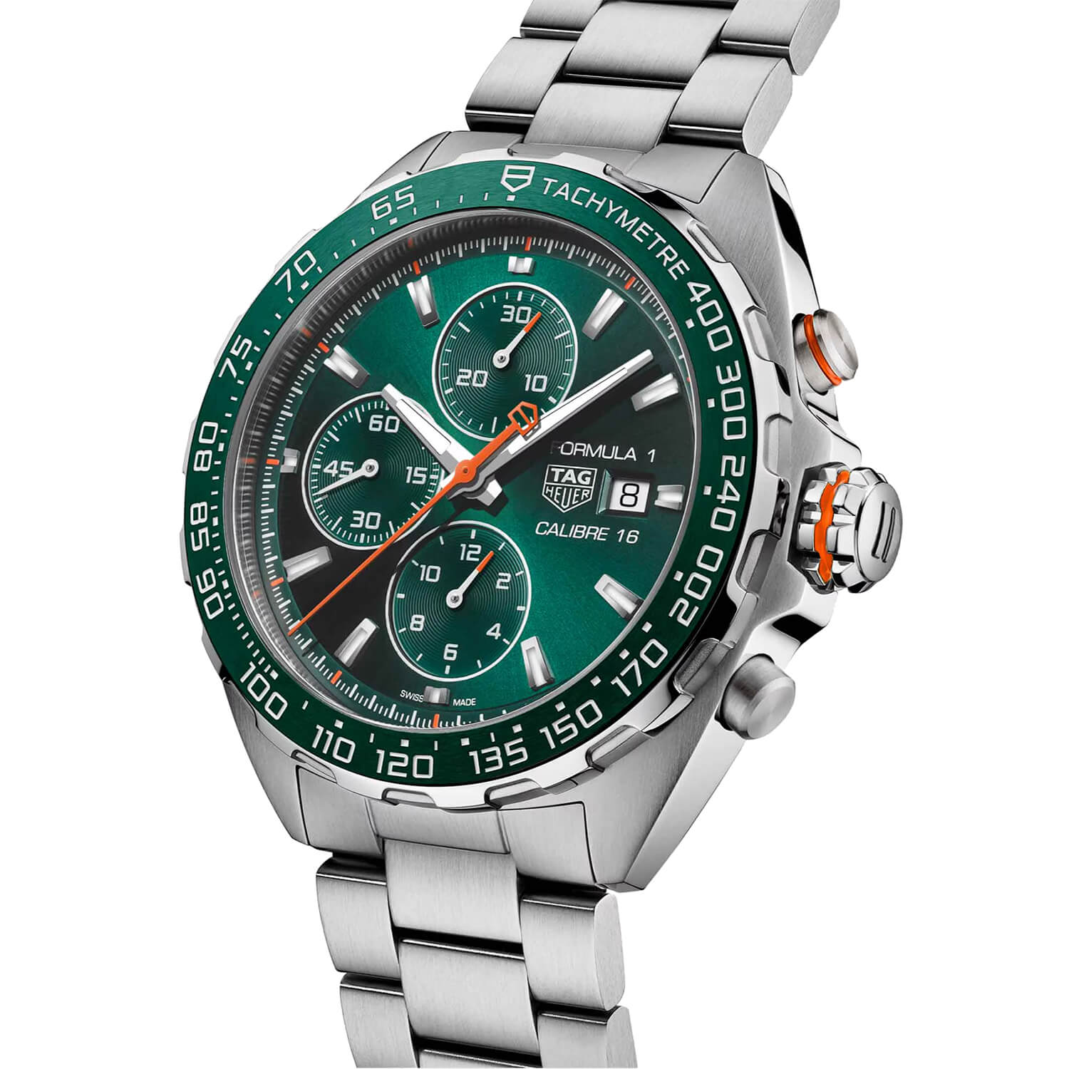 Montre TAG Heuer Formula 1 Calibre 16 Automatic Chronograph 44mm cadran Vert bracelet Acier CAZ201H.BA0876