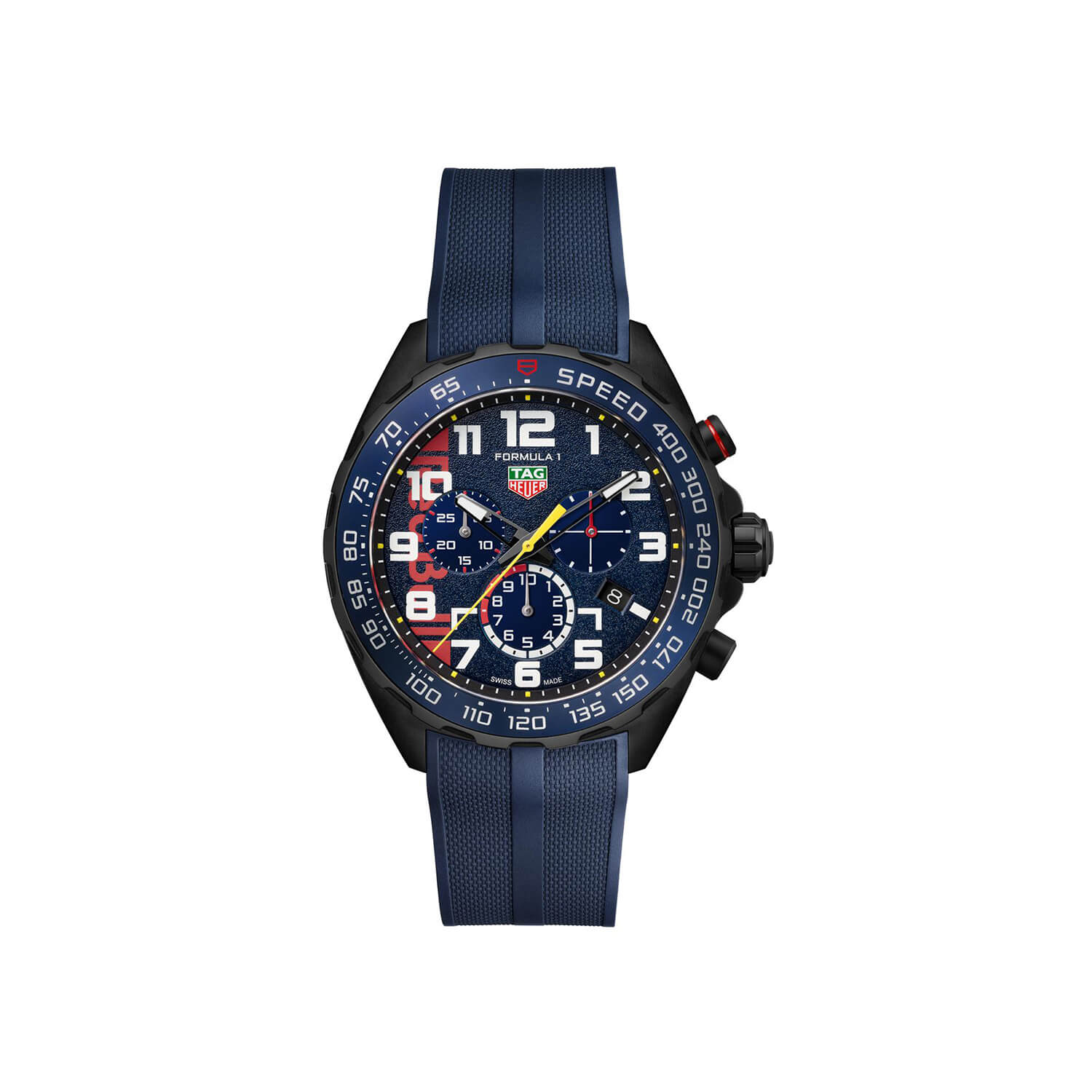 Montre TAG Heuer Formula 1 Chronograph x Oracle Red Bull Racing Édition Limitéee cadran Bleu bracelet Caoutchouc CAZ101AZ.FT8090