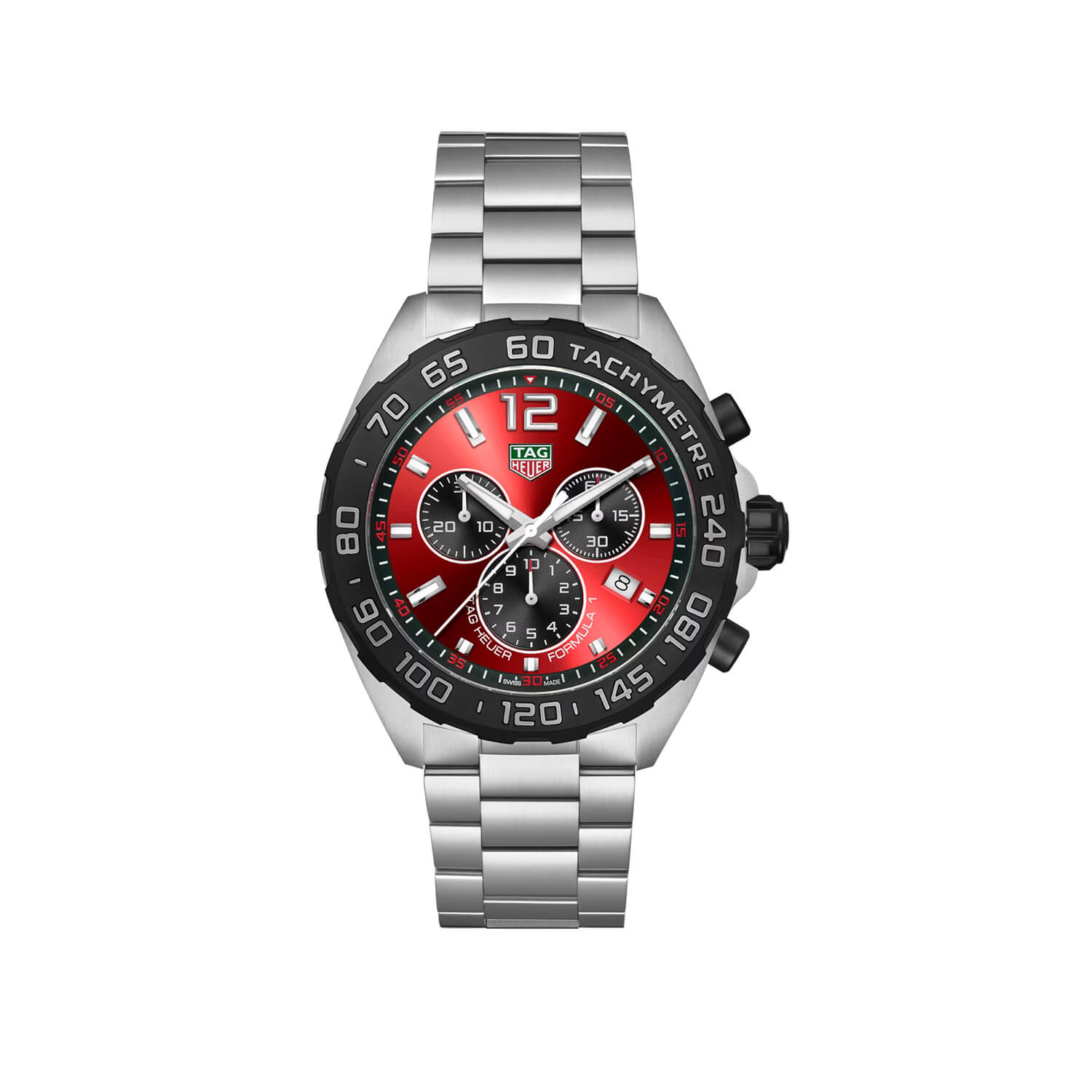 Montre TAG Heuer Formula 1 Chronograph Quartz 43mm cadran Rouge bracelet Acier CAZ101AN.BA0842