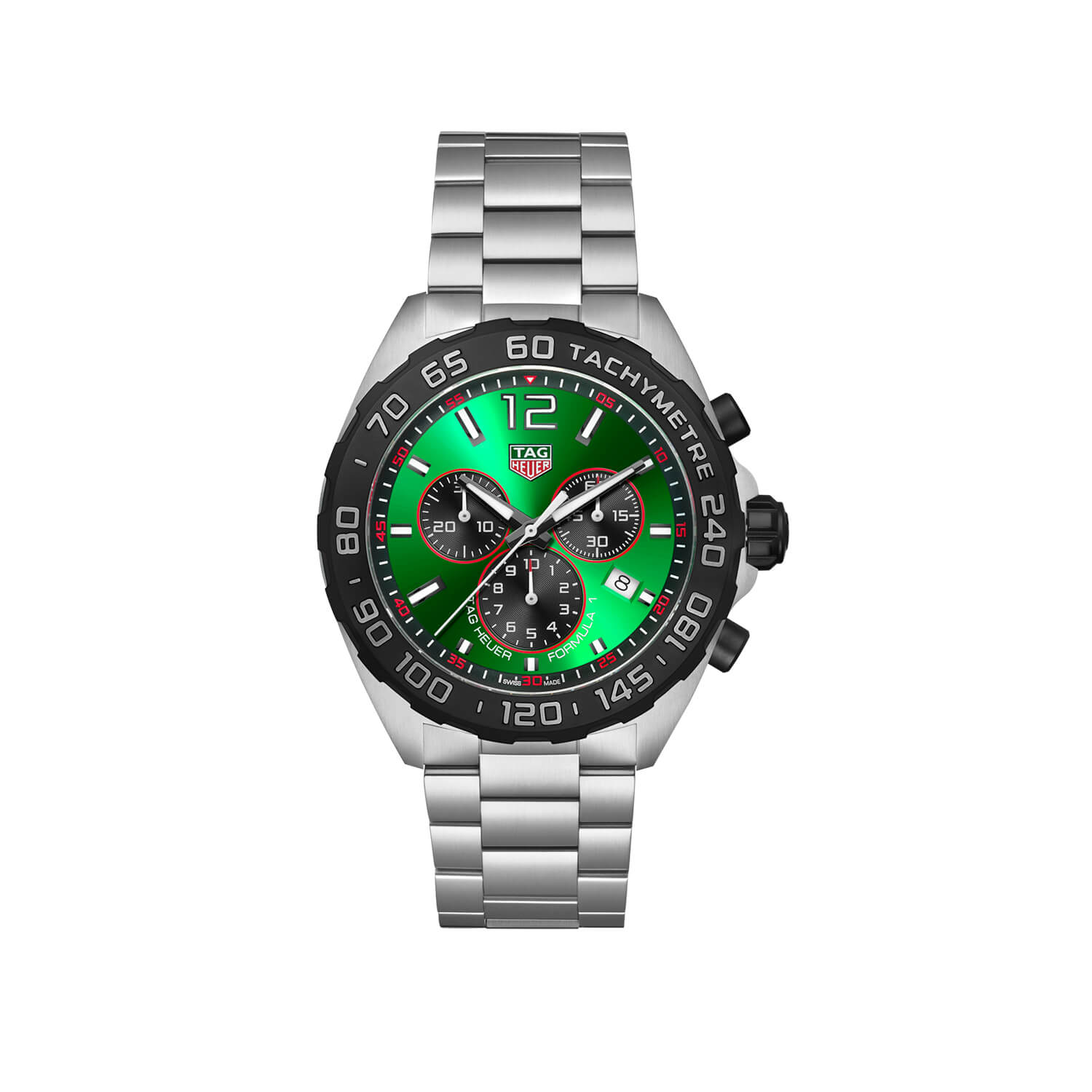 Montre TAG Heuer Formula 1 Chronograph Quartz 43mm cadran Vert bracelet Acier CAZ101AP.BA0842