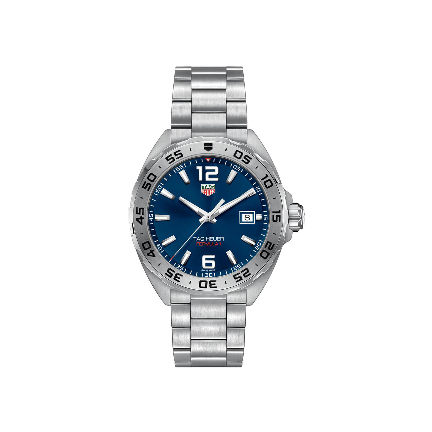 Montre TAG Heuer Formula 1 Date Quartz 41mm cadran Bleu bracelet Acier WAZ1118.BA0875