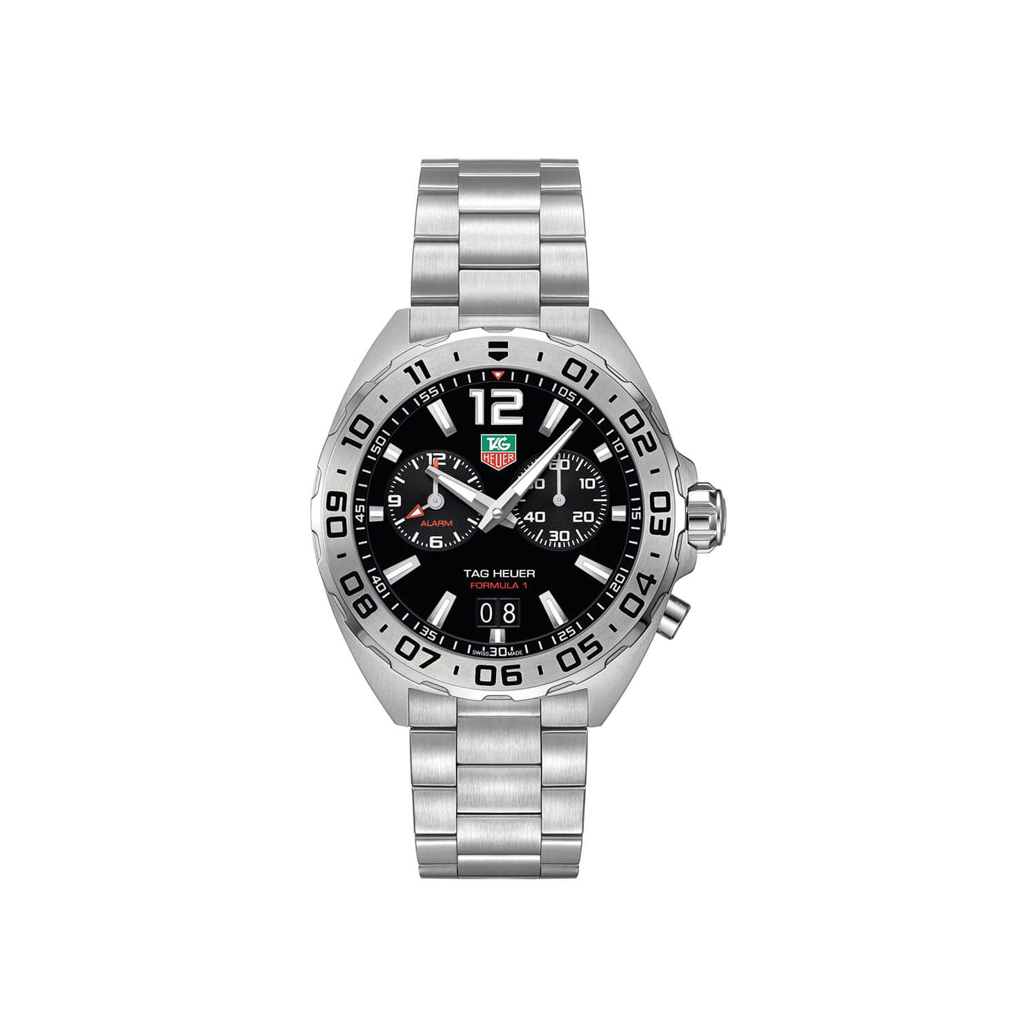 Montre TAG Heuer Formula 1 Date Quartz 41mm cadran Noir bracelet Acier WAZ111A.BA0875