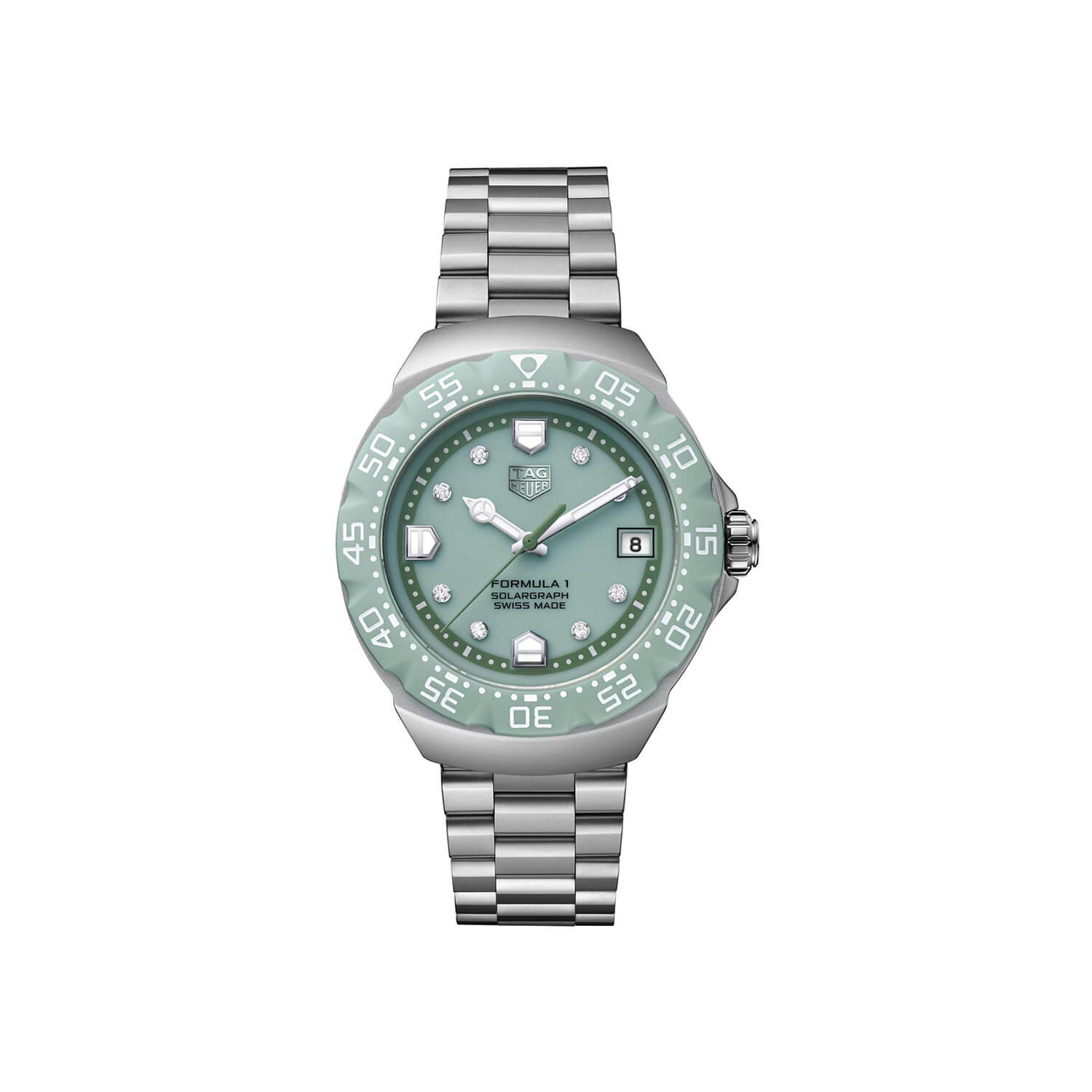 Montre TAG Heuer Formula 1 Solargraph 38mm Édition Limitée cadran Vert bracelet Acier WBY111B.BA0042