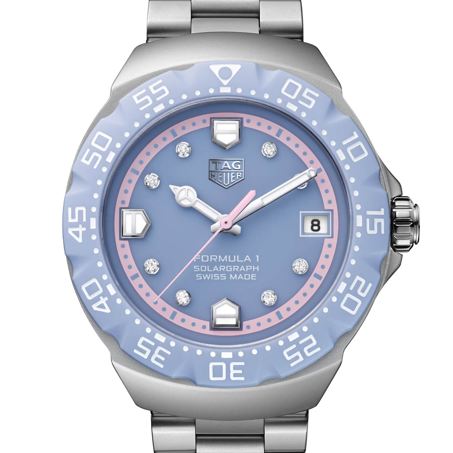 Montre TAG Heuer Formula 1 Solargraph 38mm Édition Limitée cadran Bleu bracelet Acier WBY111C.BA0042