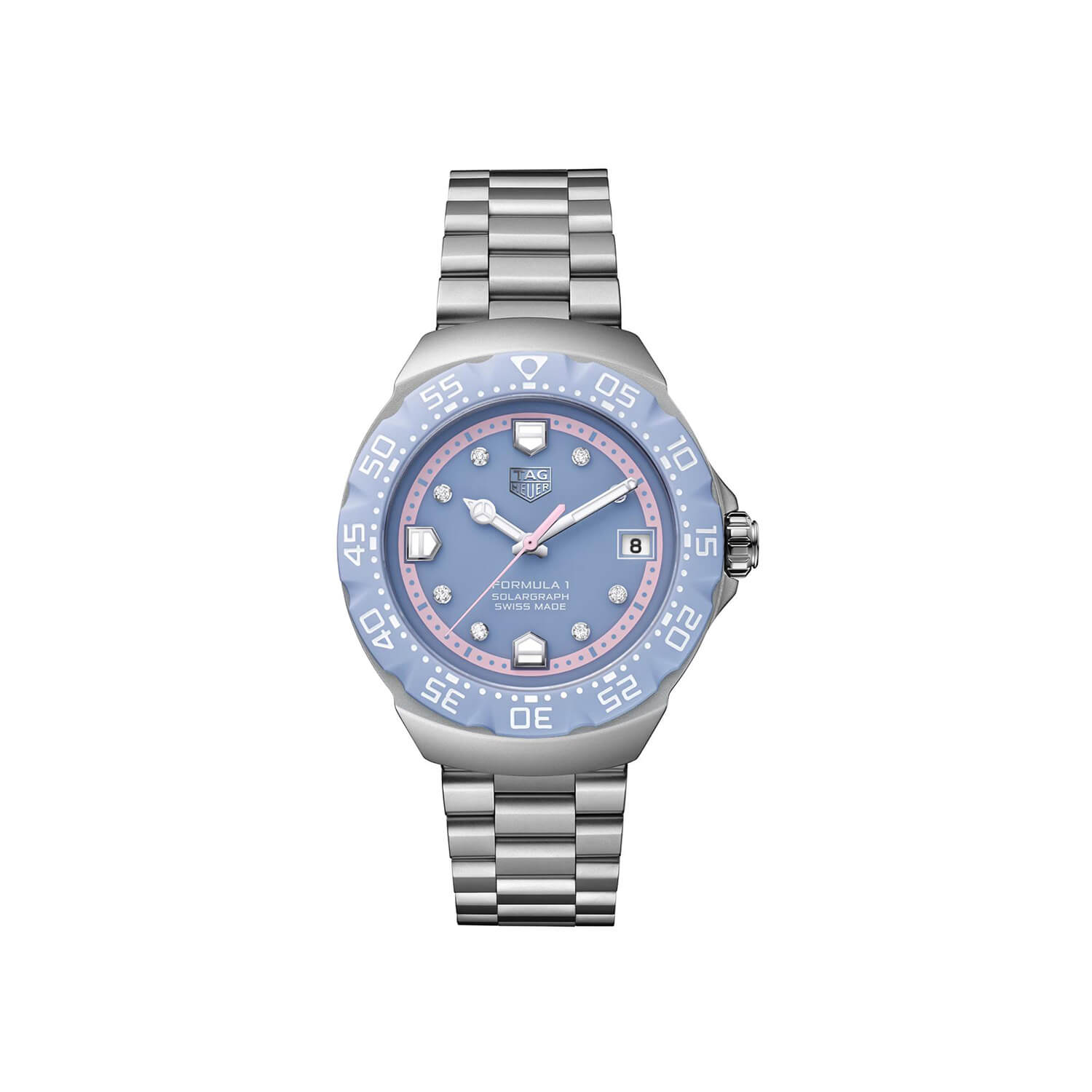 Montre TAG Heuer Formula 1 Solargraph 38mm Édition Limitée cadran Bleu bracelet Acier WBY111C.BA0042