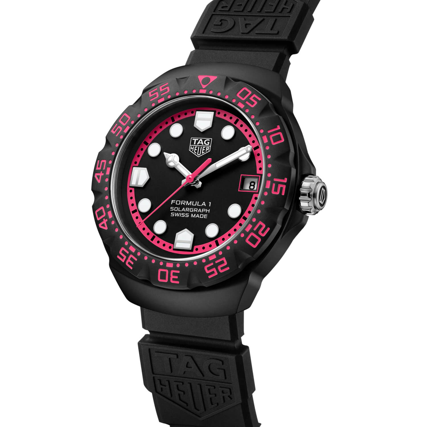 Montre TAG Heuer Formula 1 Solargraph 38mm Édition Limitée cadran Noir bracelet Caoutchouc WBY111D.FT8084
