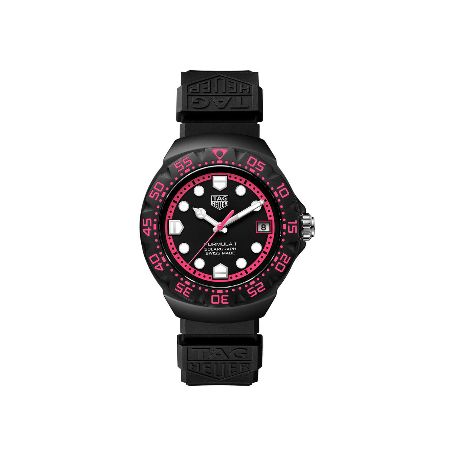 Montre TAG Heuer Formula 1 Solargraph 38mm Édition Limitée cadran Noir bracelet Caoutchouc WBY111D.FT8084