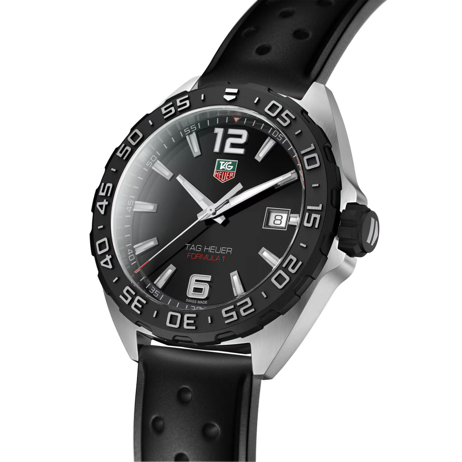 Montre TAG Heuer Formula 1 Chronograph Quartz 41mm cadran Noir bracelet Caoutchouc WAZ1110.FT8023