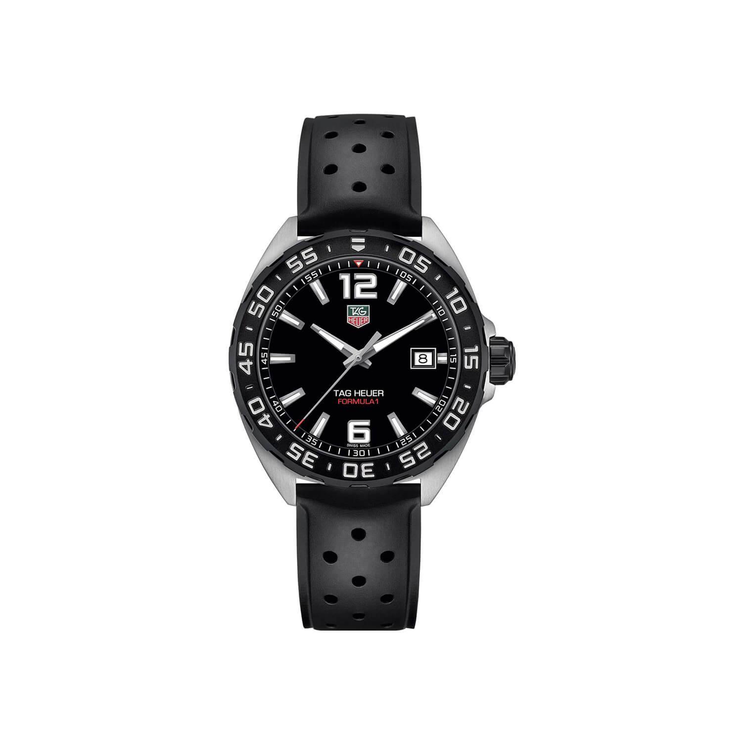 Montre TAG Heuer Formula 1 Chronograph Quartz 41mm cadran Noir bracelet Caoutchouc WAZ1110.FT8023