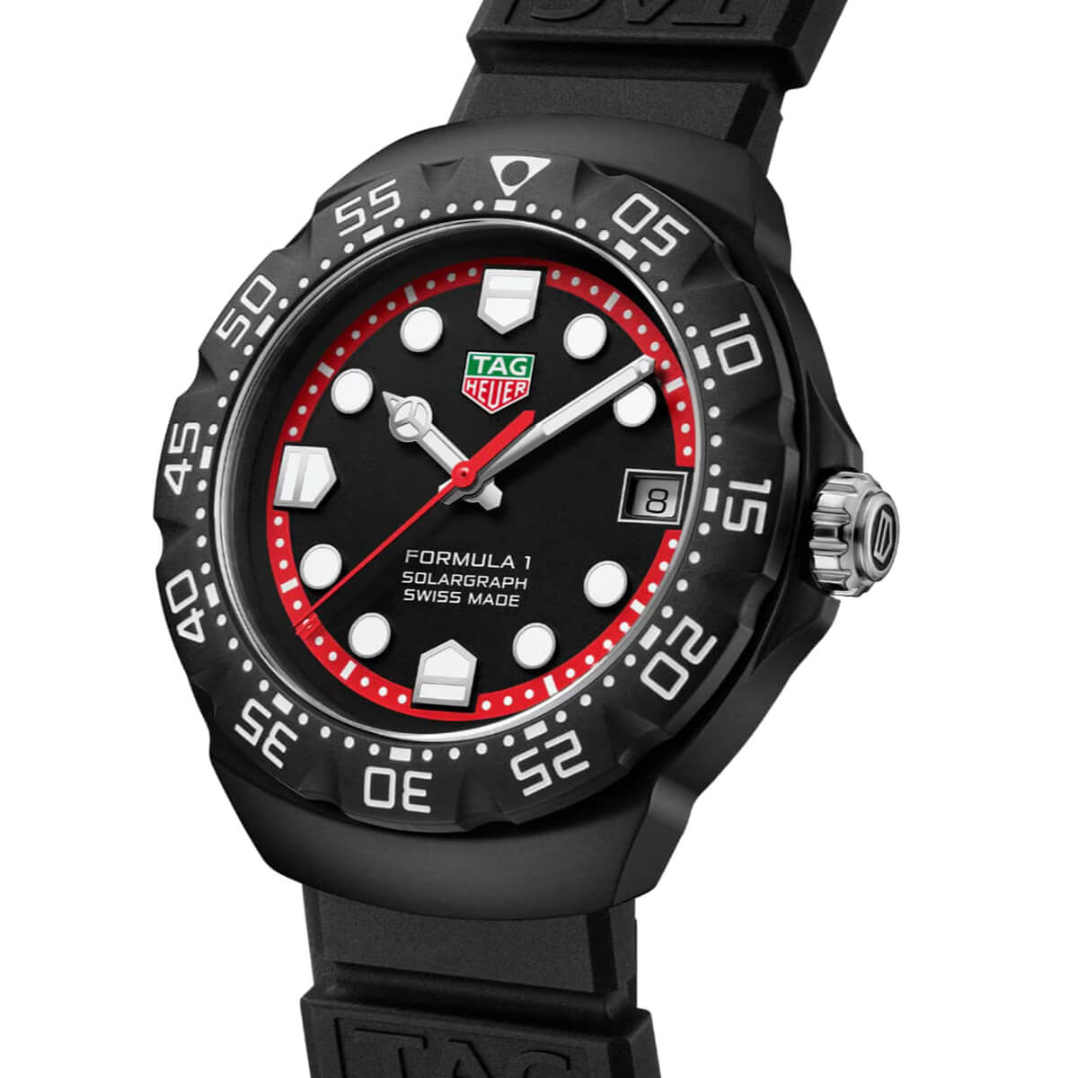Montre TAG Heuer Formula 1 Solargraph 38mm Édition Limitée cadran Noir bracelet Caoutchouc WBY1114.FT8084