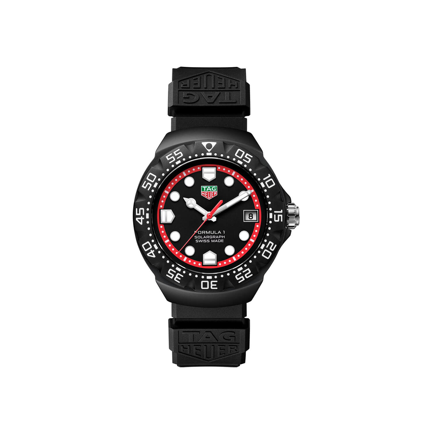 Montre TAG Heuer Formula 1 Solargraph 38mm Édition Limitée cadran Noir bracelet Caoutchouc WBY1114.FT8084
