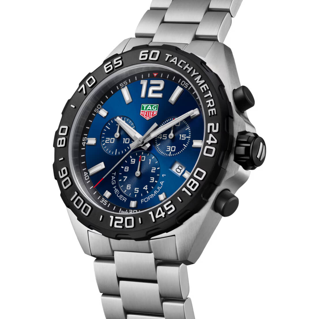 Montre TAG Heuer Formula 1 Chronograph Quartz 43mm cadran Bleu bracelet Acier CAZ101AV.BA0842