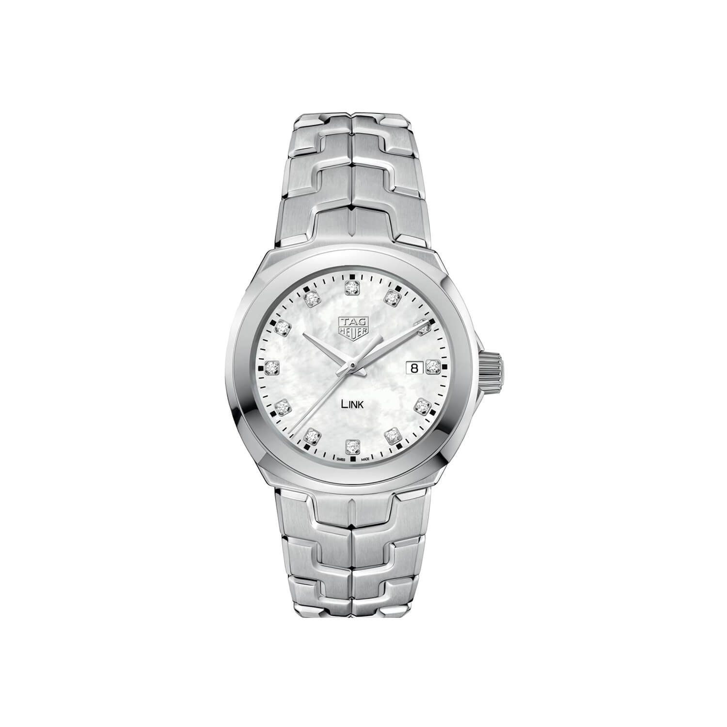Montre TAG Heuer Link Date Quartz 32mm cadran gris bracelet Acier WBC1312.BA0600