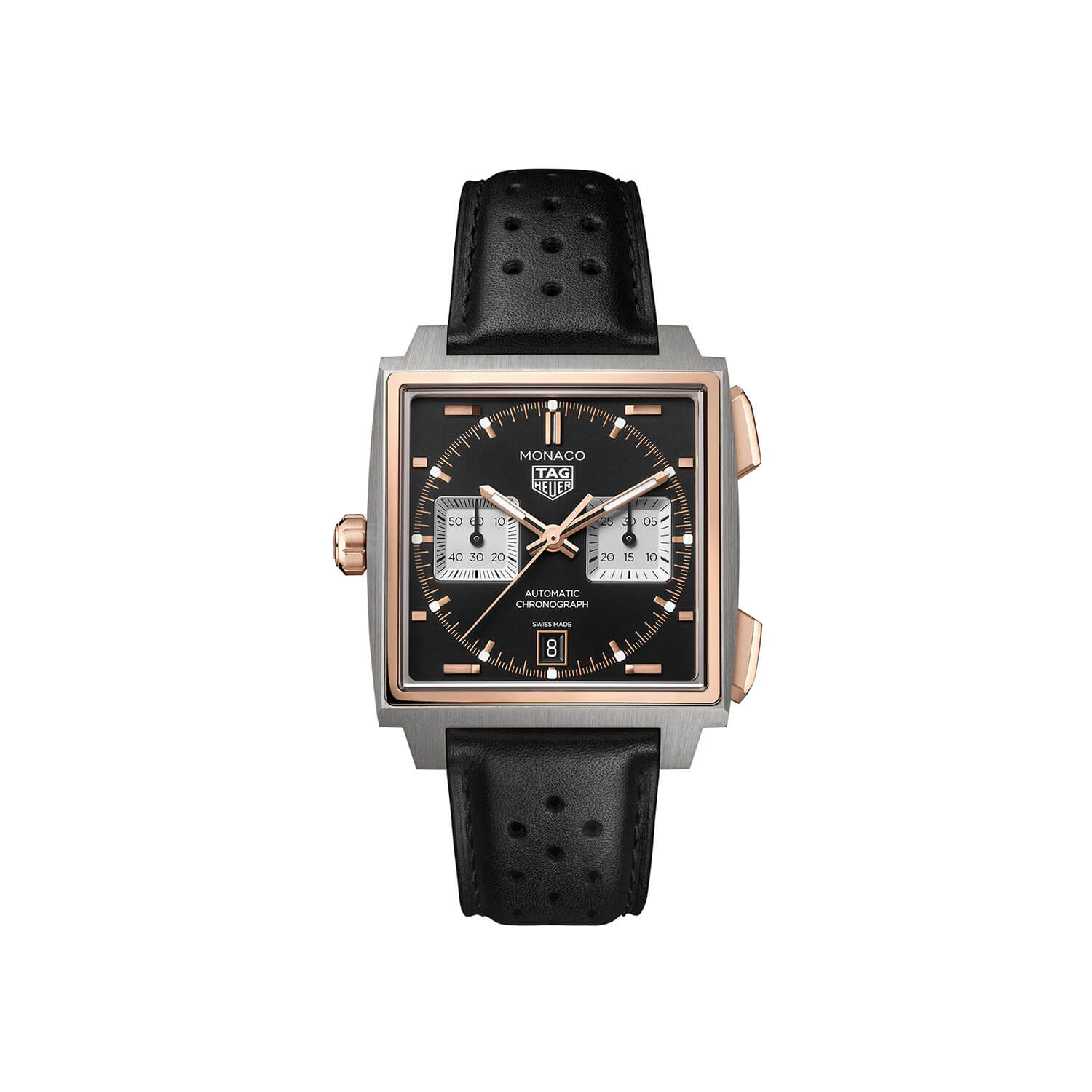 Montre TAG Heuer Monaco Calibre TH20-11 cadran Noir bracelet Cuir CDW2150.FC8360
