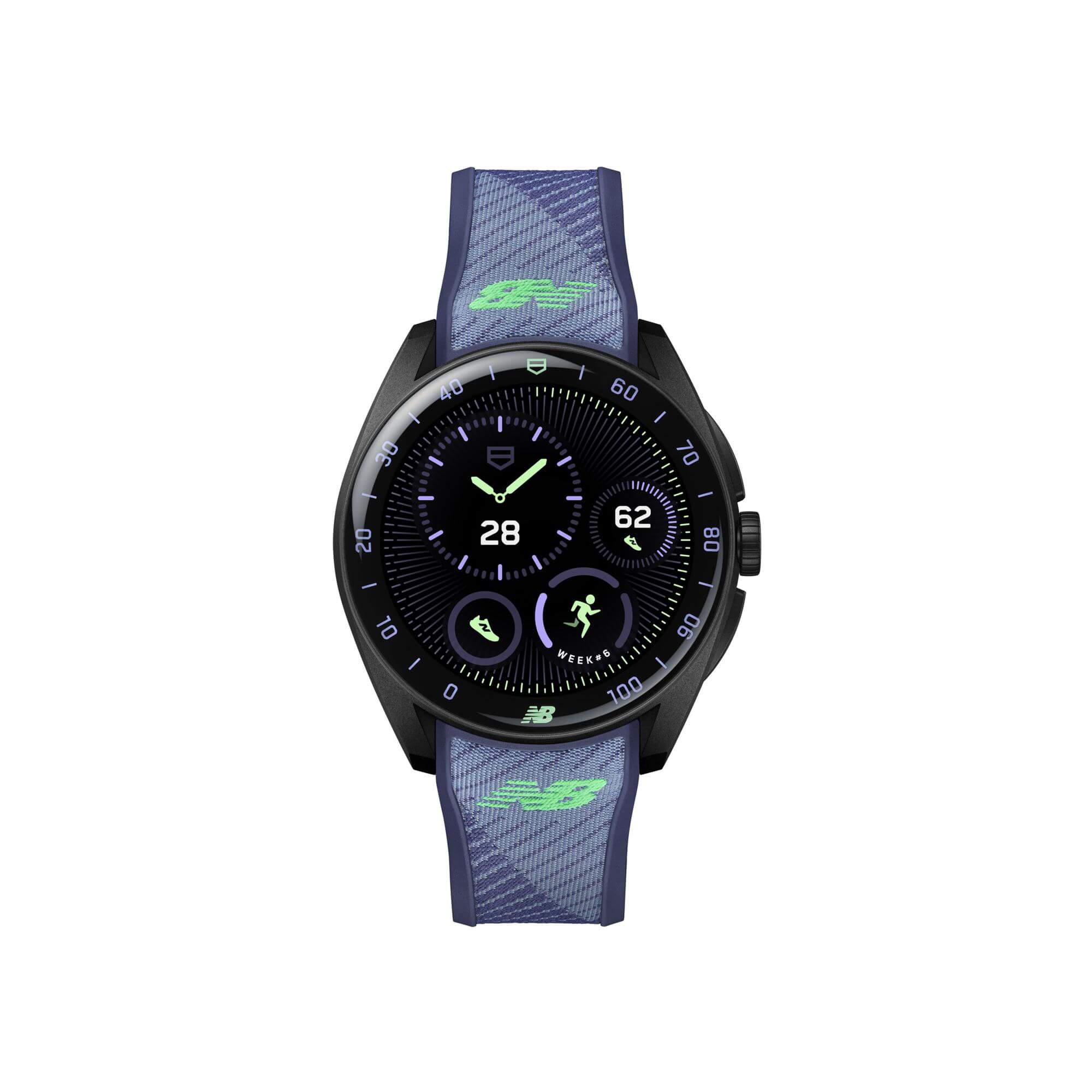 Montre TAG Heuer Connected Calibre E5 40mm x New Balance Édition Limitée cadran Noir bracelet Caoutchouc/Textile SBT8082.EB0394