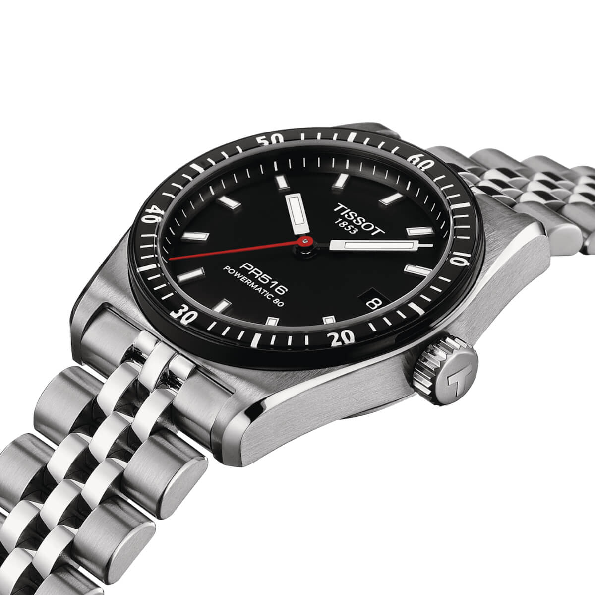 Montre Tissot PR516 Powermatic 80 38mm cadran Noir bracelet Acier T149.407.11.051.00