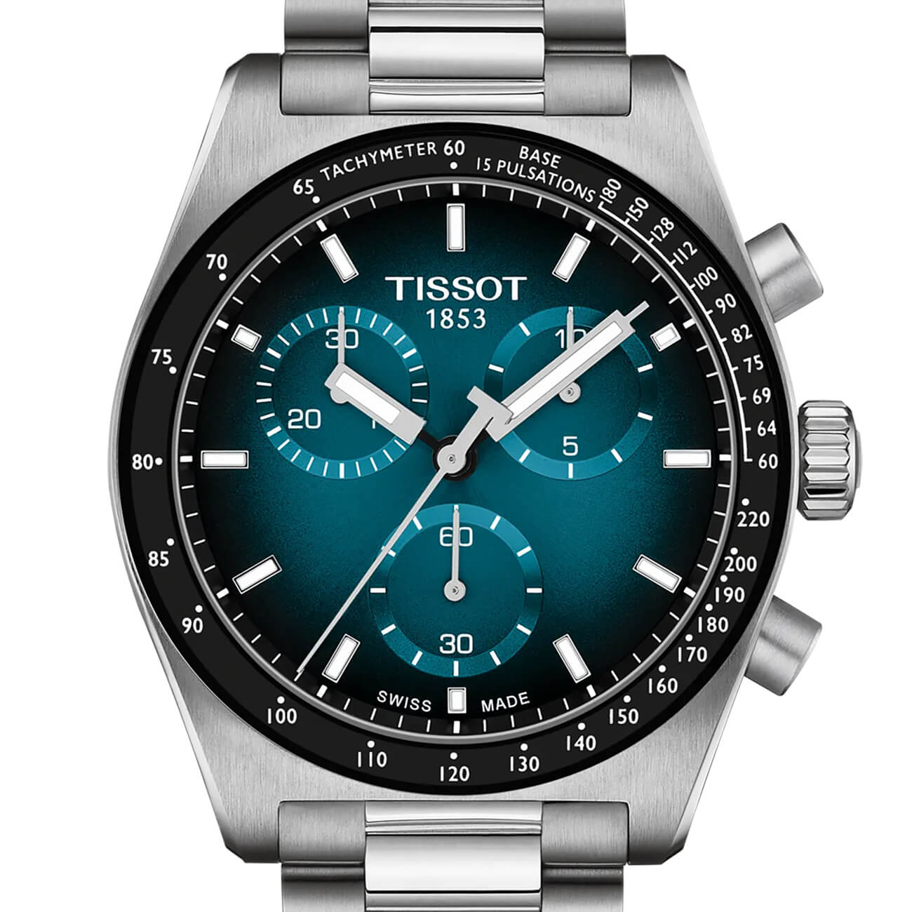 Montre Tissot PR516 Quartz Chronograph 40mm cadran Bleu bracelet Acier T149.417.11.041.01
