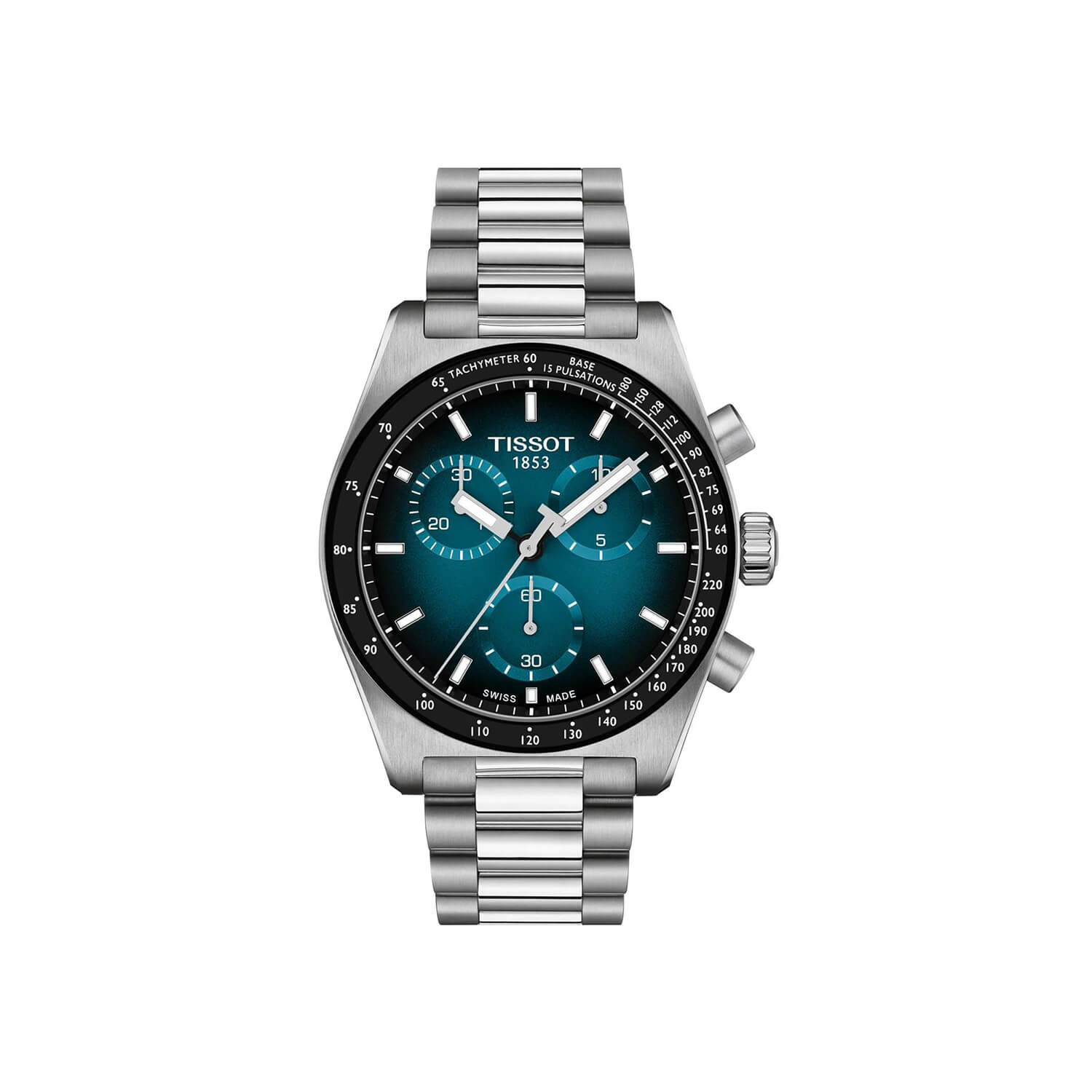 Montre Tissot PR516 Quartz Chronograph 40mm cadran Bleu bracelet Acier T149.417.11.041.01