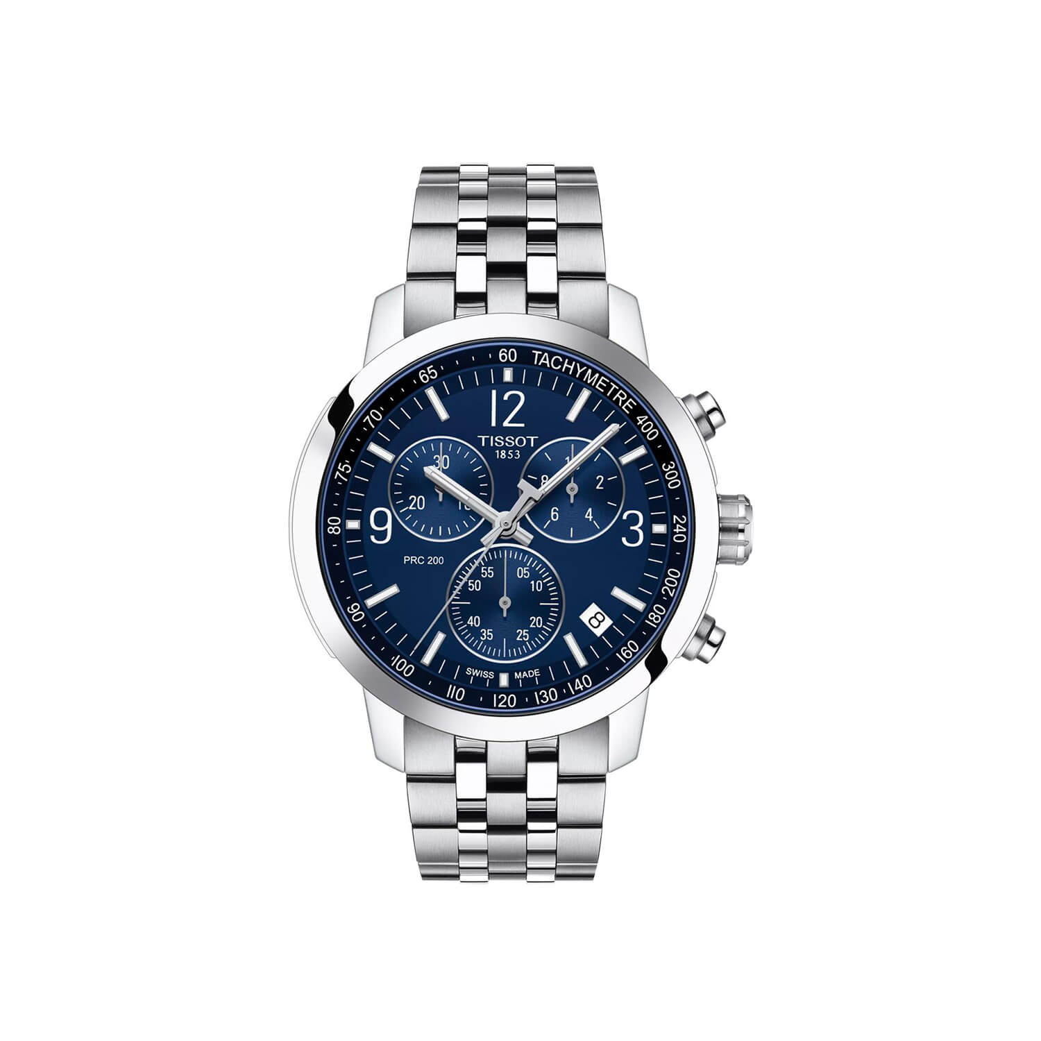 Montre Tissot PRC 200 Chronograph cadran Bleu bracelet Acier T114.417.11.047.00