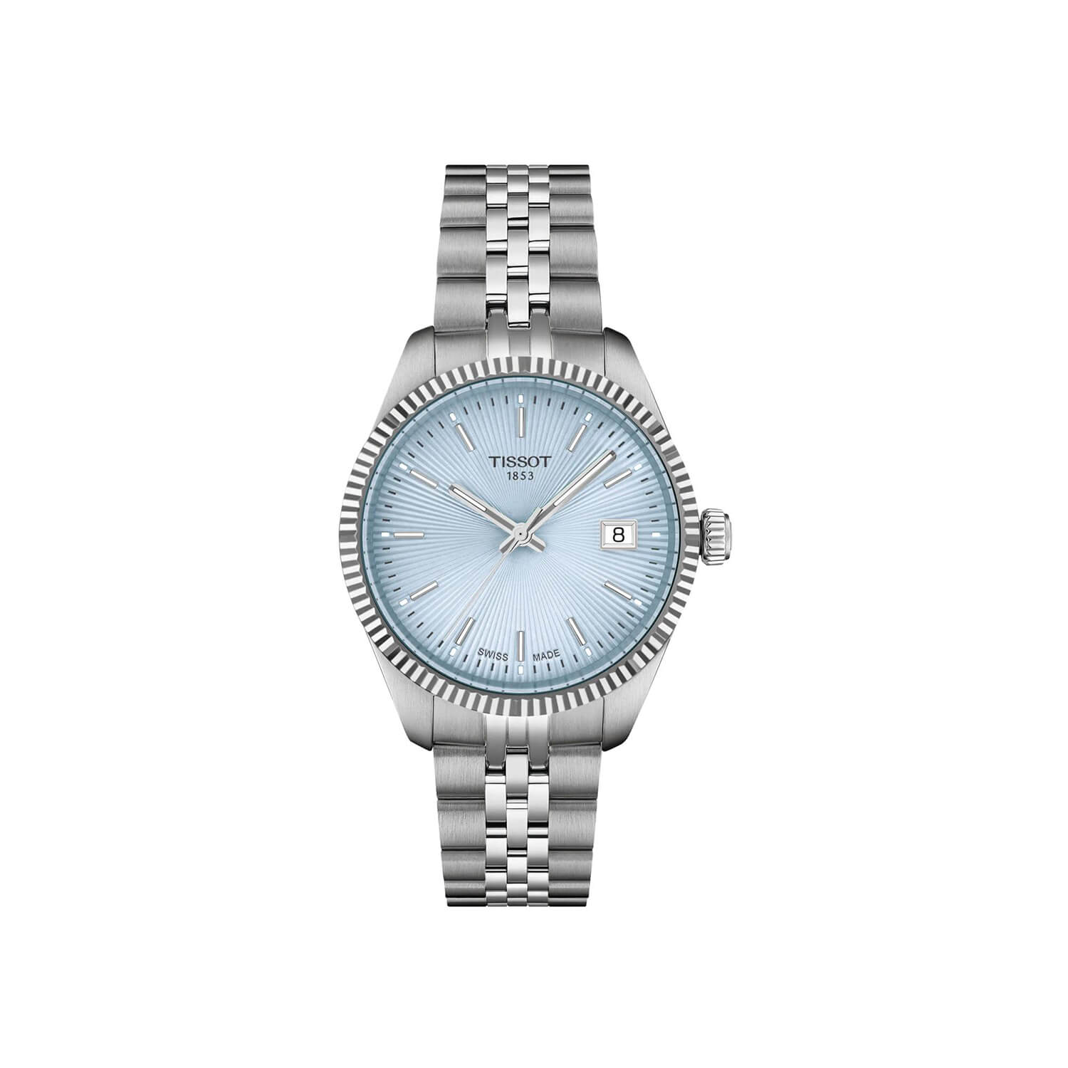 Montre Tissot Ballade Quartz 34mm cadran Bleu bracelet Acier T156.210.11.351.00