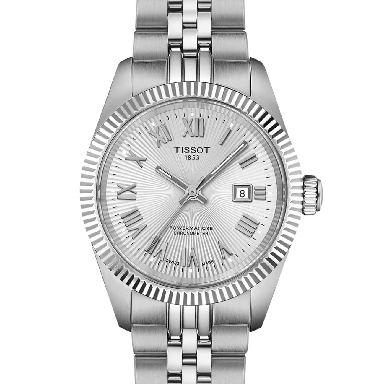 Montre Tissot Ballade Powermatic 48 COSC 30mm cadran Argent bracelet Acier T156.208.11.033.00