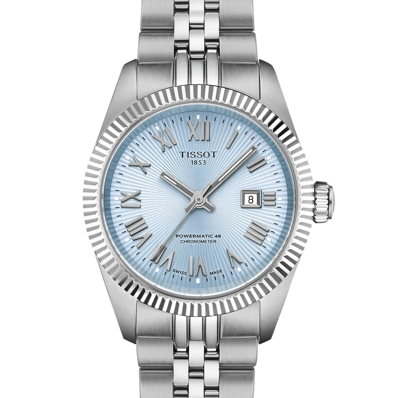 Montre Tissot Ballade Powermatic 48 COSC 30mm cadran Bleu bracelet Acier T156.208.11.353.00