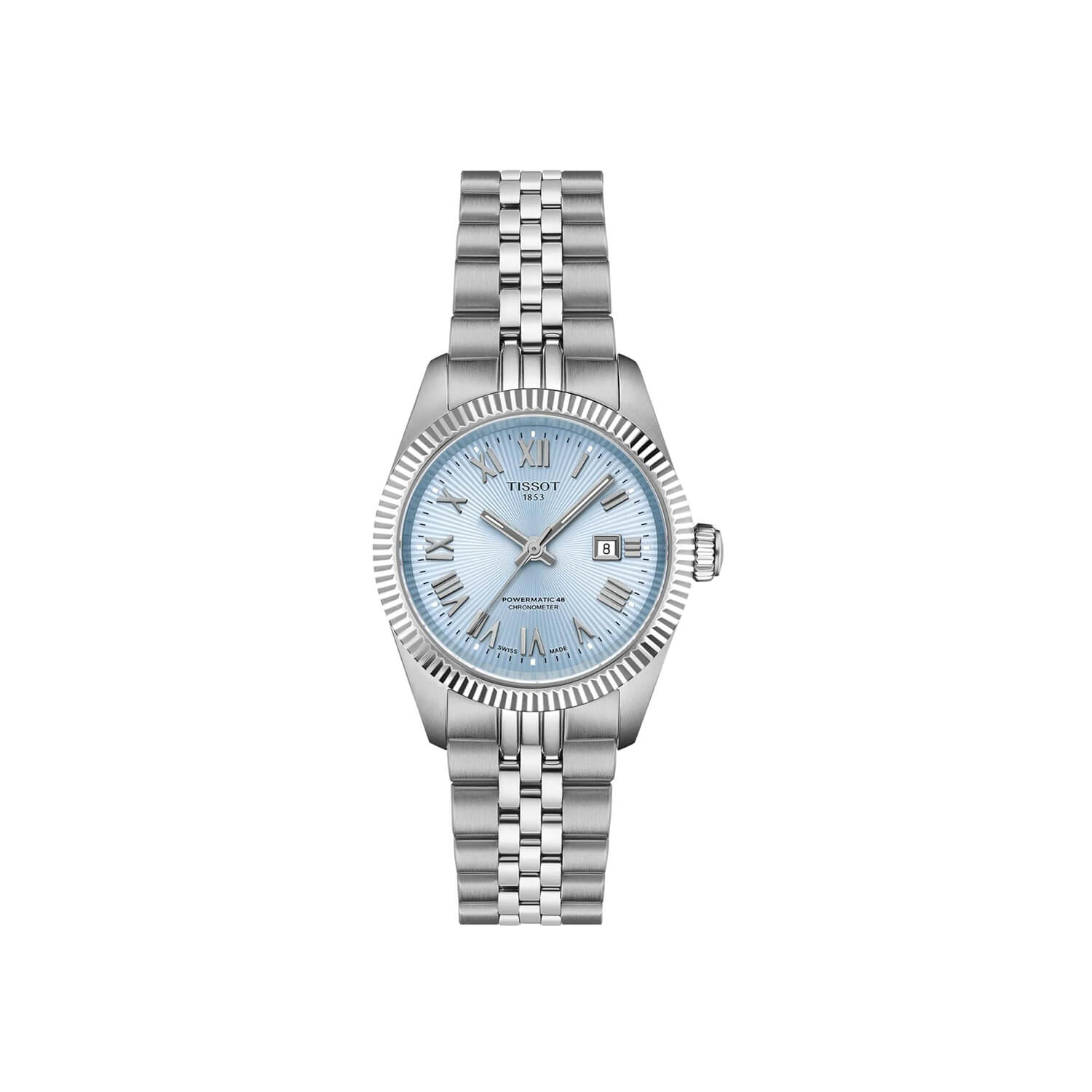 Montre Tissot Ballade Powermatic 48 COSC 30mm cadran Bleu bracelet Acier T156.208.11.353.00