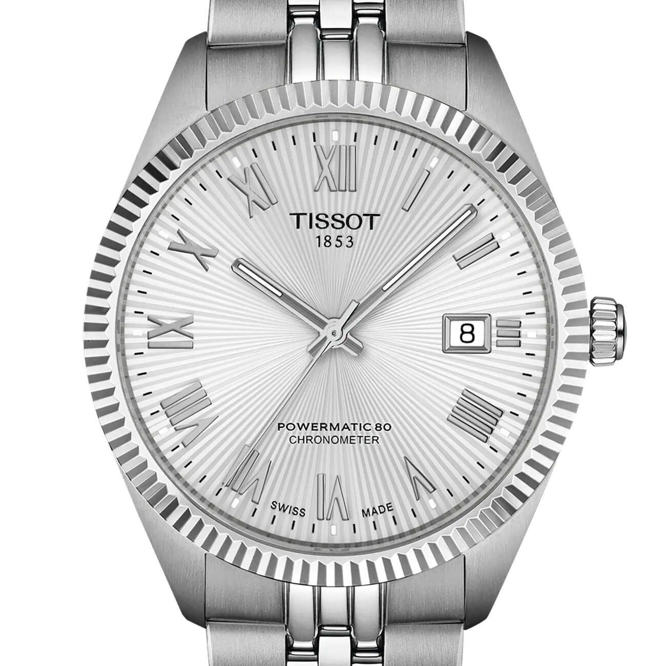 Montre Tissot Ballade Powermatic 80 COSC 39mm cadran Argent bracelet Acier T156.408.11.033.00