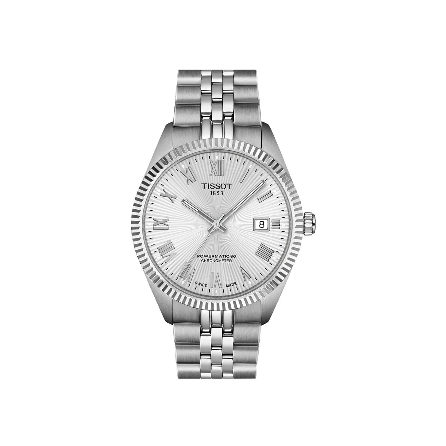 Montre Tissot Ballade Powermatic 80 COSC 39mm cadran Argent bracelet Acier T156.408.11.033.00