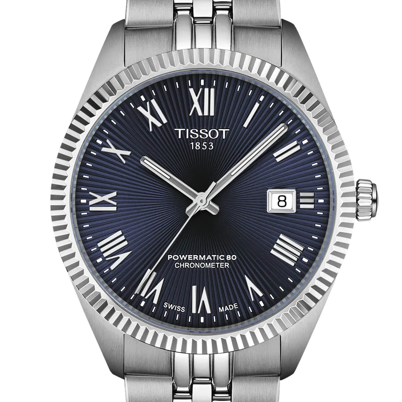 Montre Tissot Ballade Powermatic 80 COSC 39mm cadran Bleu nuit bracelet Acier T156.408.11.043.00