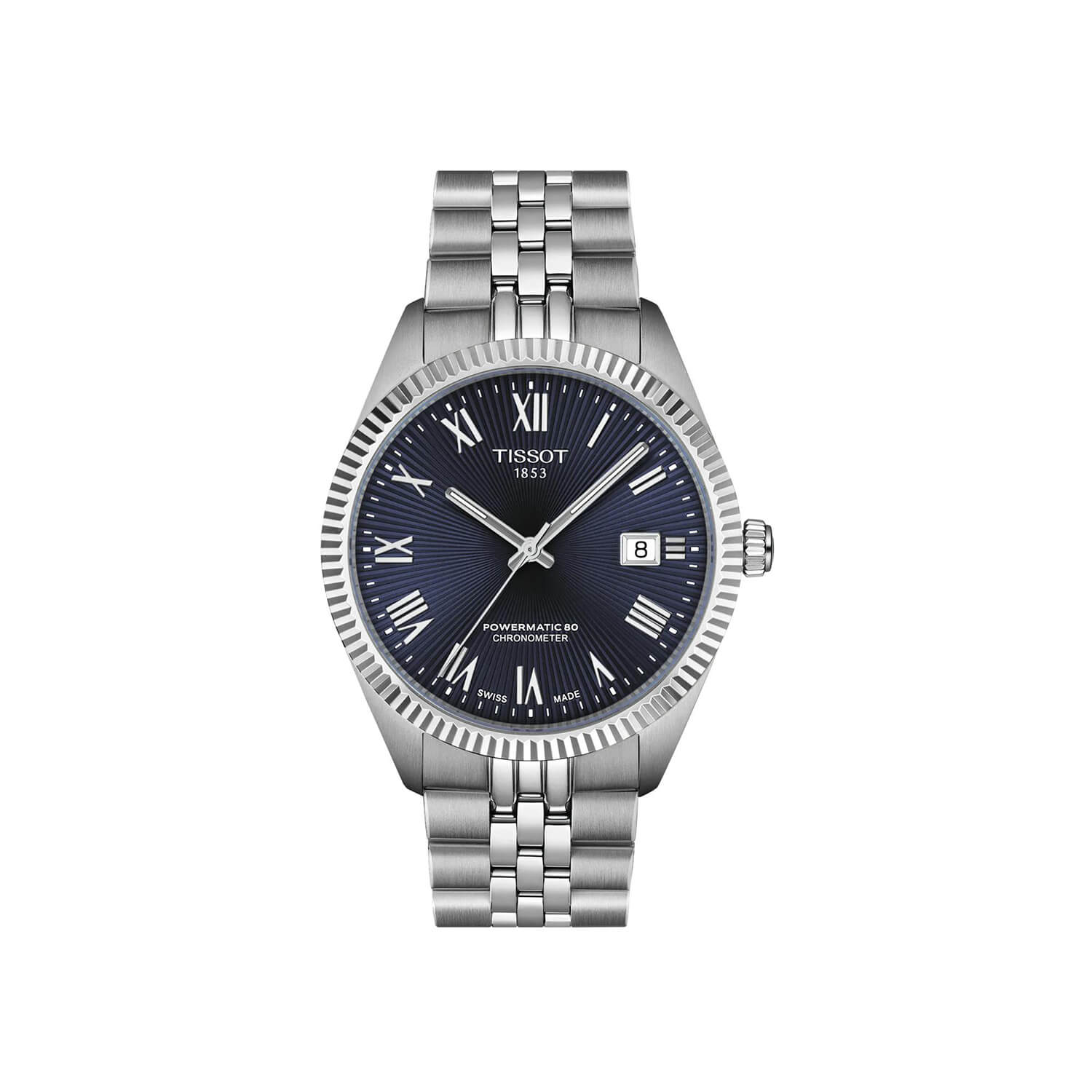 Montre Tissot Ballade Powermatic 80 COSC 39mm cadran Bleu nuit bracelet Acier T156.408.11.043.00