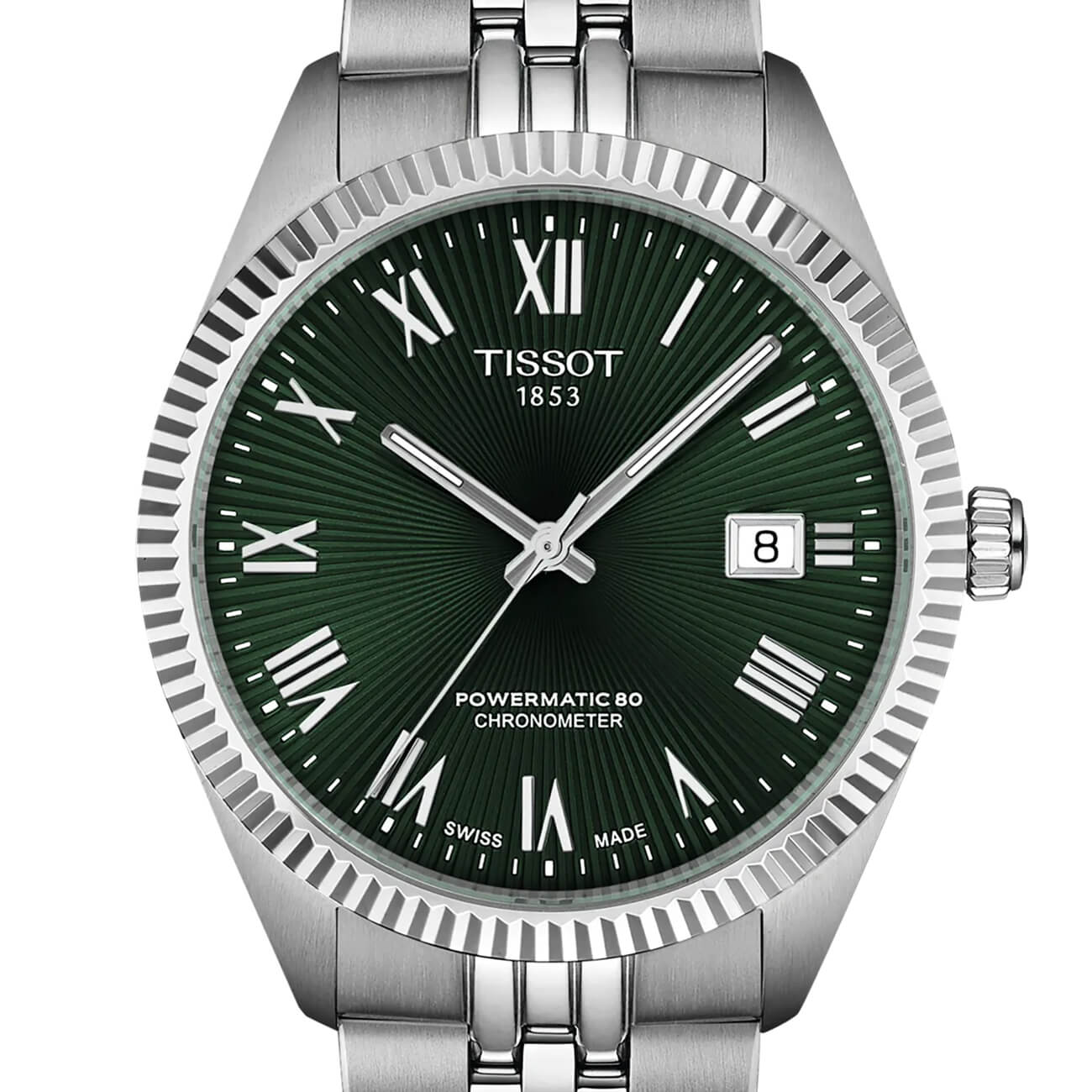 Montre Tissot Ballade Powermatic 80 COSC 39mm cadran Vert bracelet Acier T156.408.11.093.00
